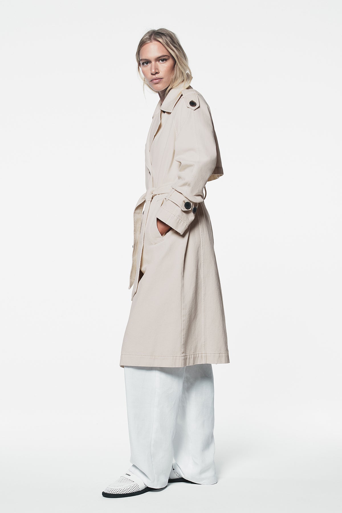 Long Belted Trench Coat | Trench | DKNY
