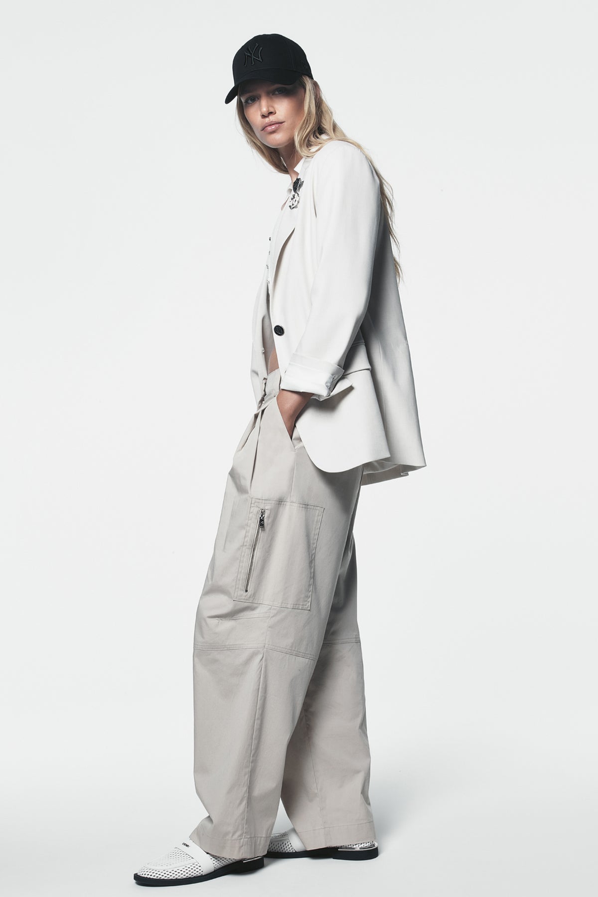 POPLIN ZIP CARGO PANT View 2 | Under $100 POPLIN ZIP CARGO PANT View 2 | Under $100