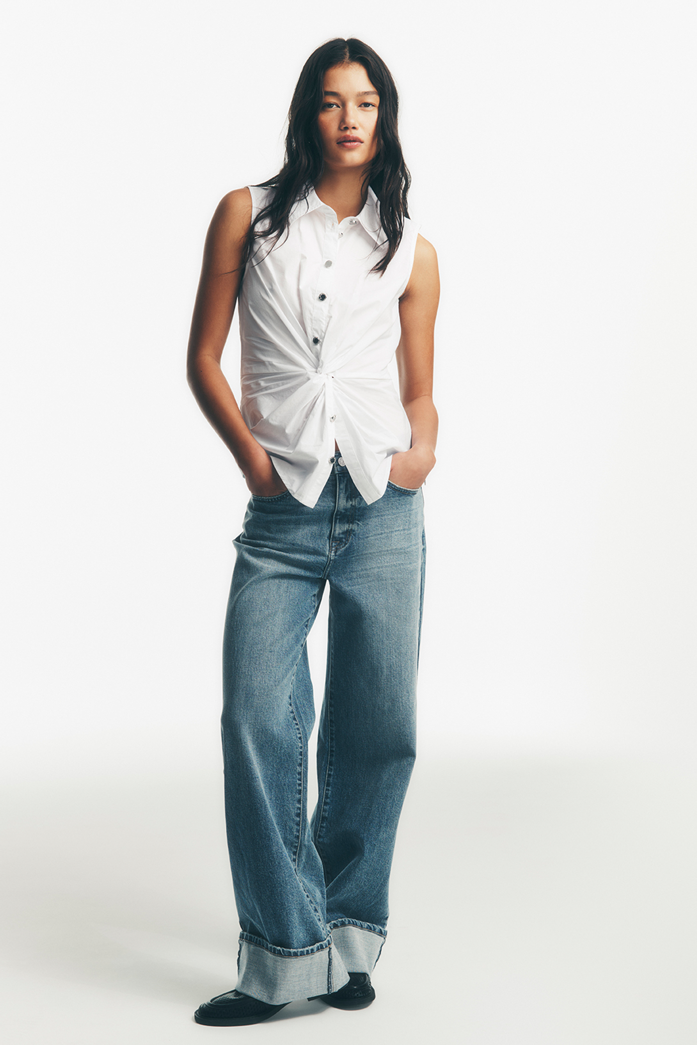 HIGH-RISE CUFFED WIDE LEG View 1 | WIDE LEG PANTS HIGH-RISE CUFFED WIDE LEG View 1 | WIDE LEG PANTS