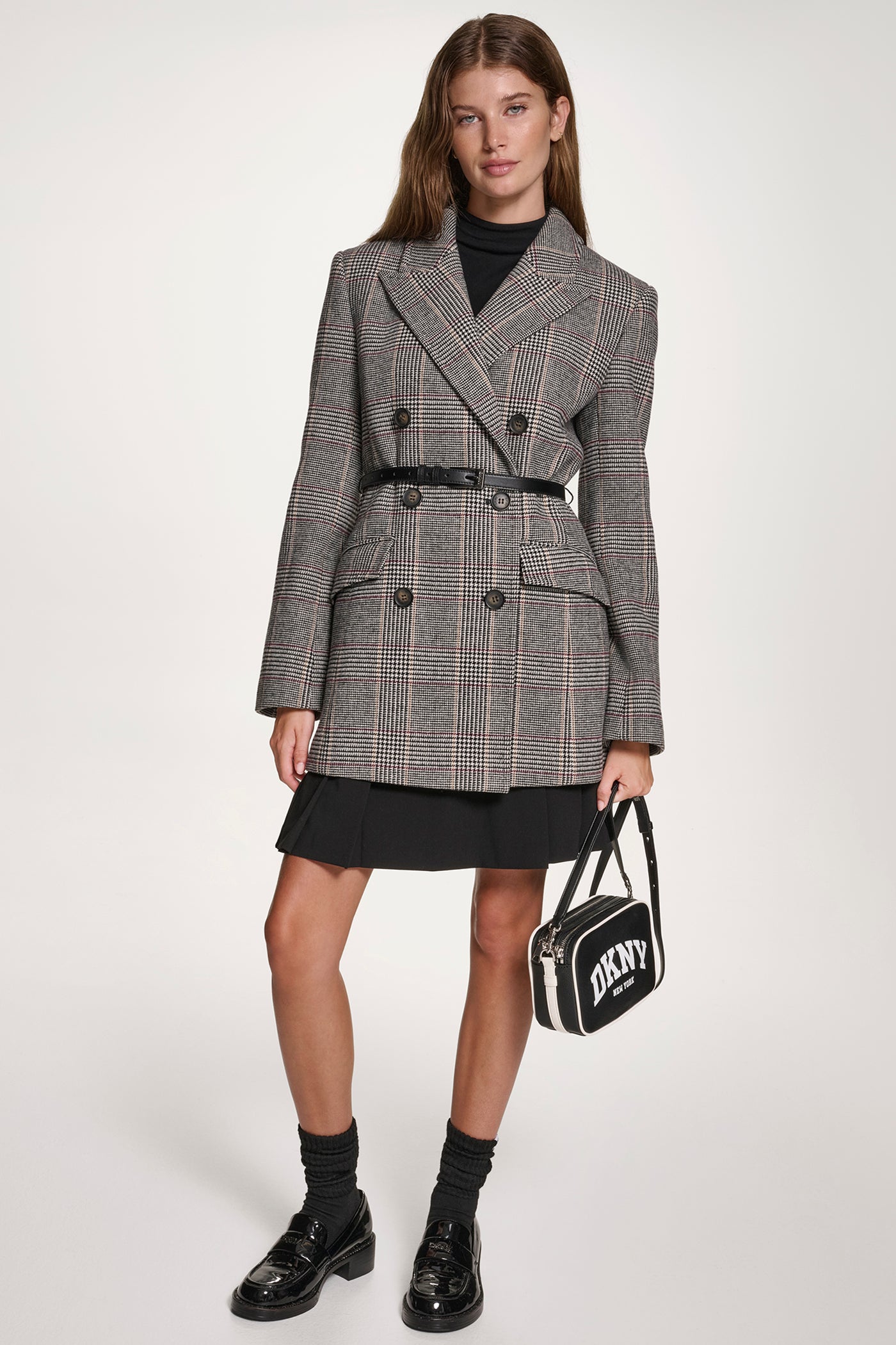 PLAID JACKET WITH BELT VIEW 5 | Lightweight Jackets PLAID JACKET WITH BELT VIEW 5 | Lightweight Jackets