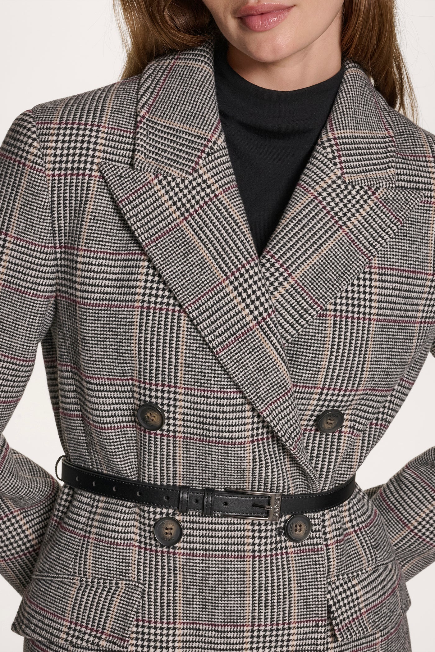 PLAID JACKET WITH BELT VIEW 4 | Lightweight Jackets PLAID JACKET WITH BELT VIEW 4 | Lightweight Jackets