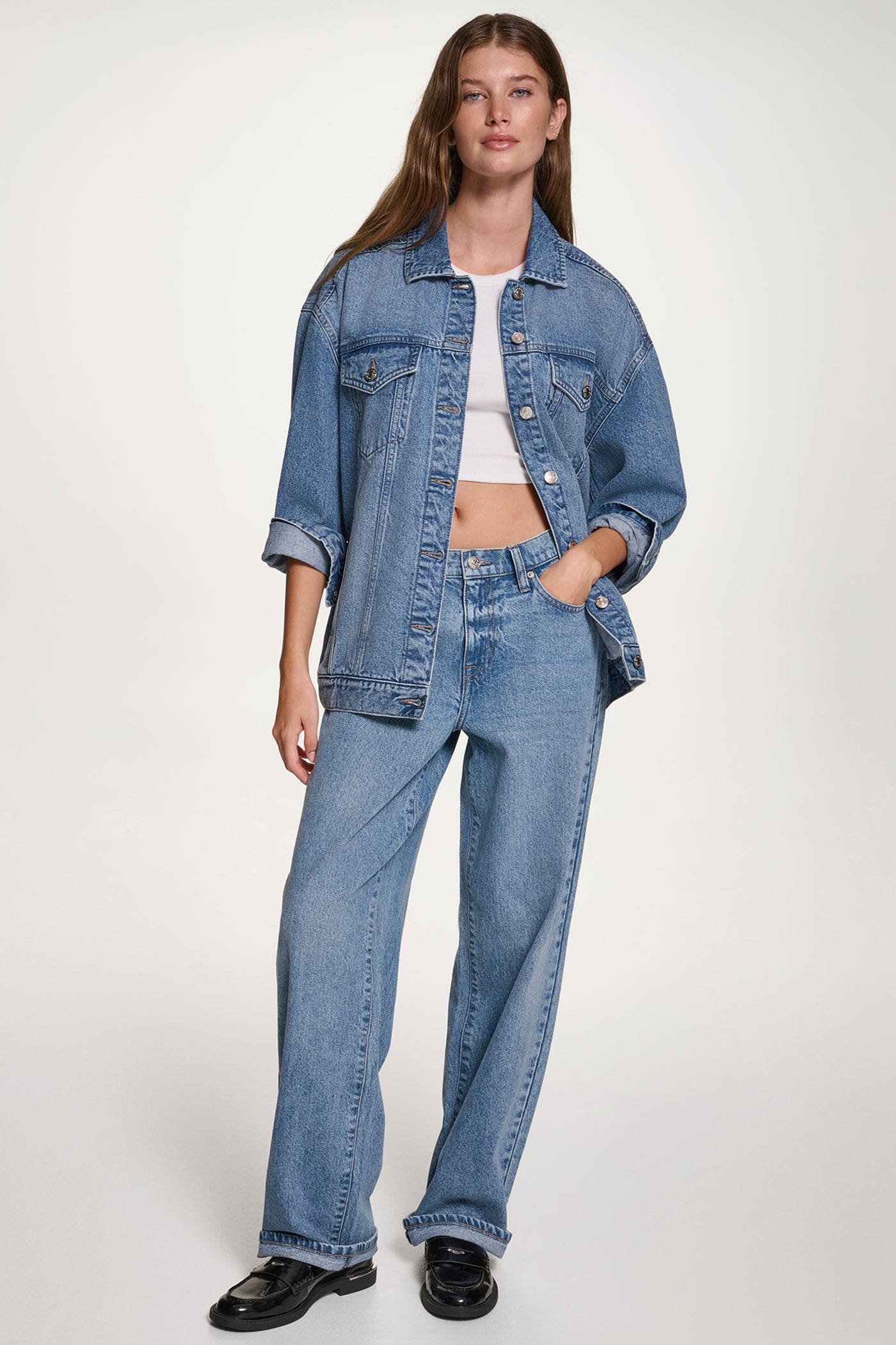 MAXI DENIM TRUCKER JACKET VIEW 4 | New clothing MAXI DENIM TRUCKER JACKET VIEW 4 | New clothing