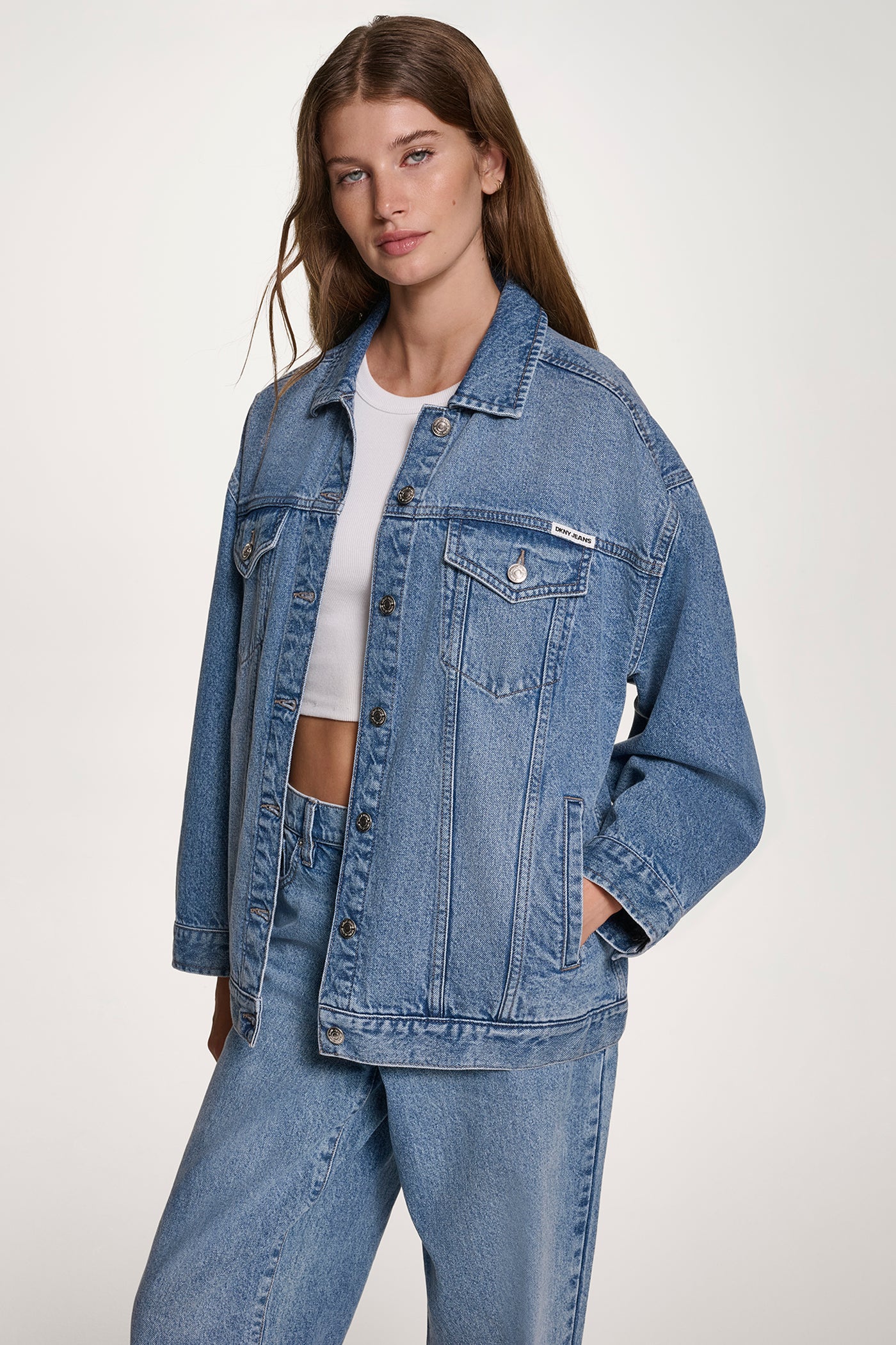 MAXI DENIM TRUCKER JACKET VIEW 3 | New clothing MAXI DENIM TRUCKER JACKET VIEW 3 | New clothing