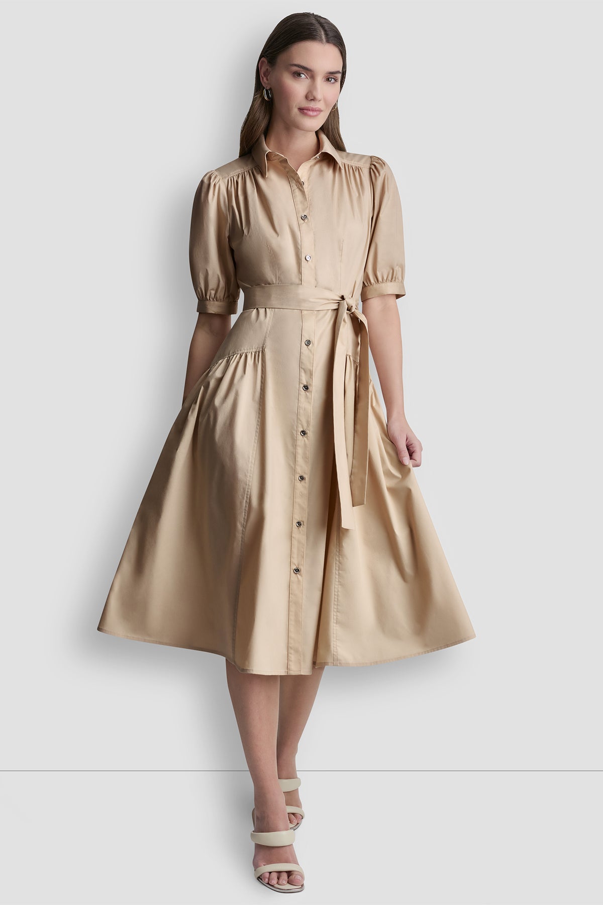 Drop Waist Midi Shirt Dress | Shirt Dress | DKNY Drop Waist Midi Shirt Dress | Shirt Dress | DKNY