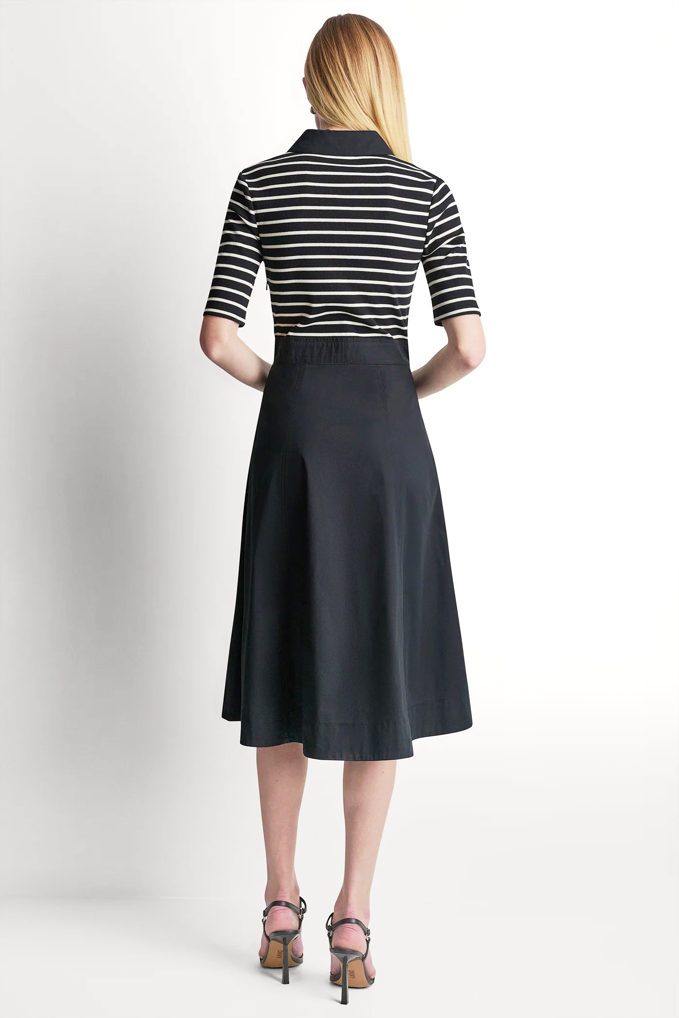 COTTON-BLEND FIT & FLARE MIDI SHIRT DRESS VIEW 3 | Gifts Under $100 COTTON-BLEND FIT & FLARE MIDI SHIRT DRESS VIEW 3 | Gifts Under $100