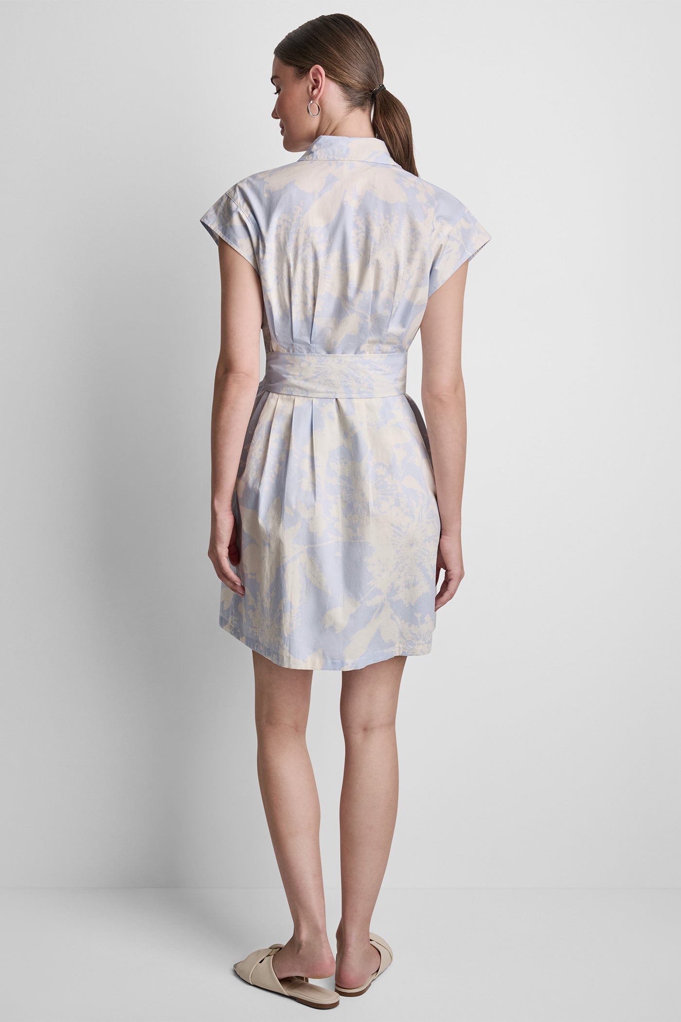COTTON CAP SLEEVE MINI SHIRT DRESS VIEW 3 | The Vacation Edit COTTON CAP SLEEVE MINI SHIRT DRESS VIEW 3 | The Vacation Edit