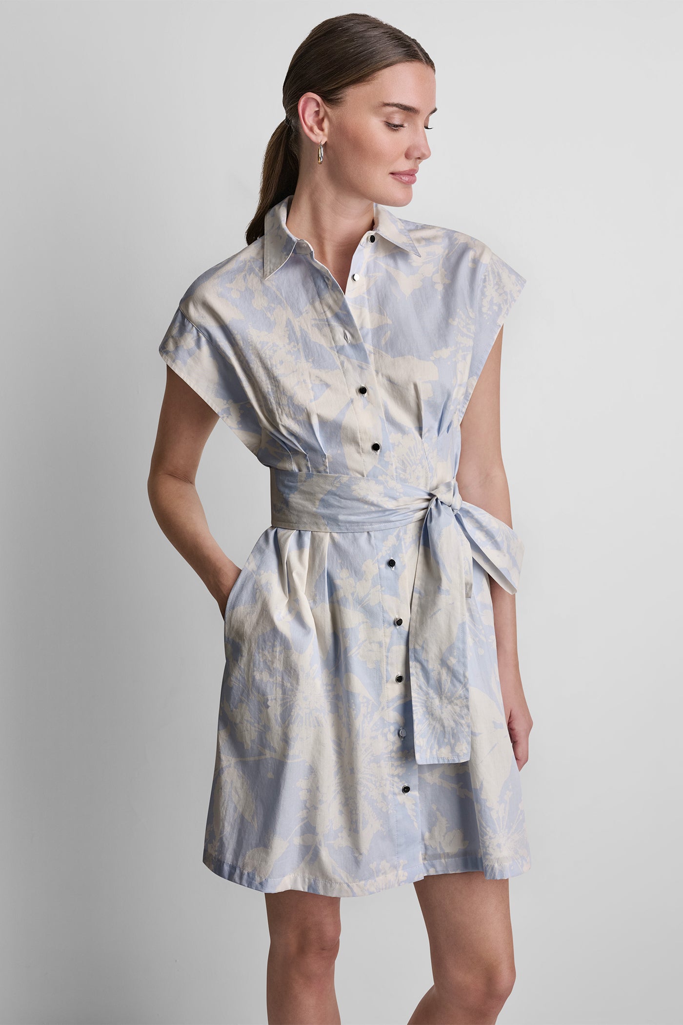 COTTON CAP SLEEVE MINI SHIRT DRESS VIEW 6 | The Vacation Edit COTTON CAP SLEEVE MINI SHIRT DRESS VIEW 6 | The Vacation Edit