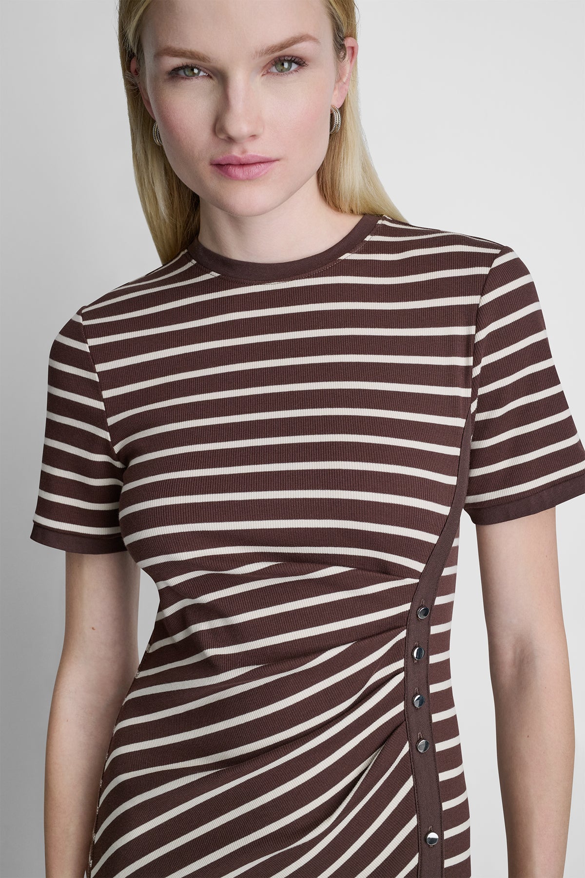 STRIPE MIDI SHEATH DRESS VIEW 2