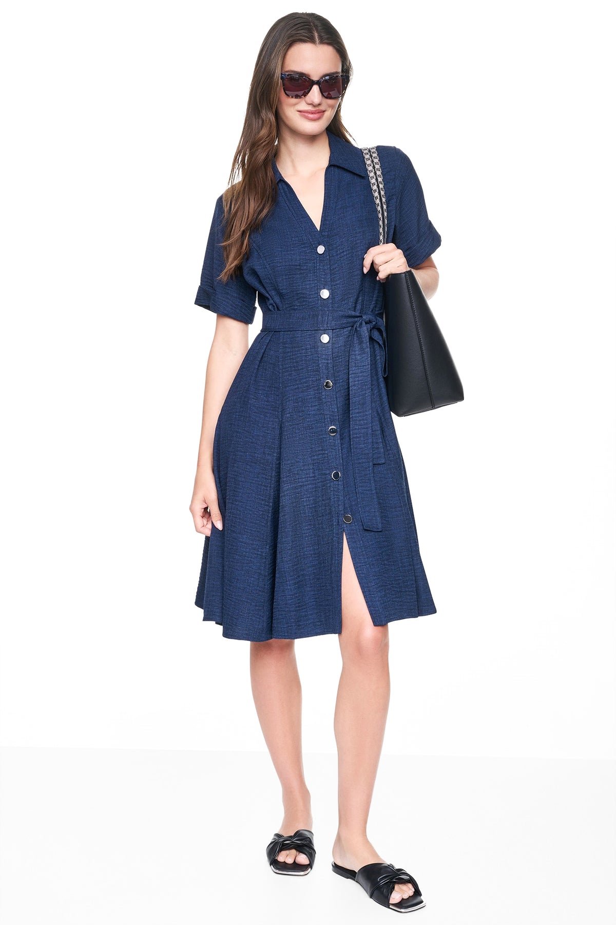 MIDI A-LINE SHIRT DRESS View 1 | The Weekend Shop MIDI A-LINE SHIRT DRESS View 1 | The Weekend Shop