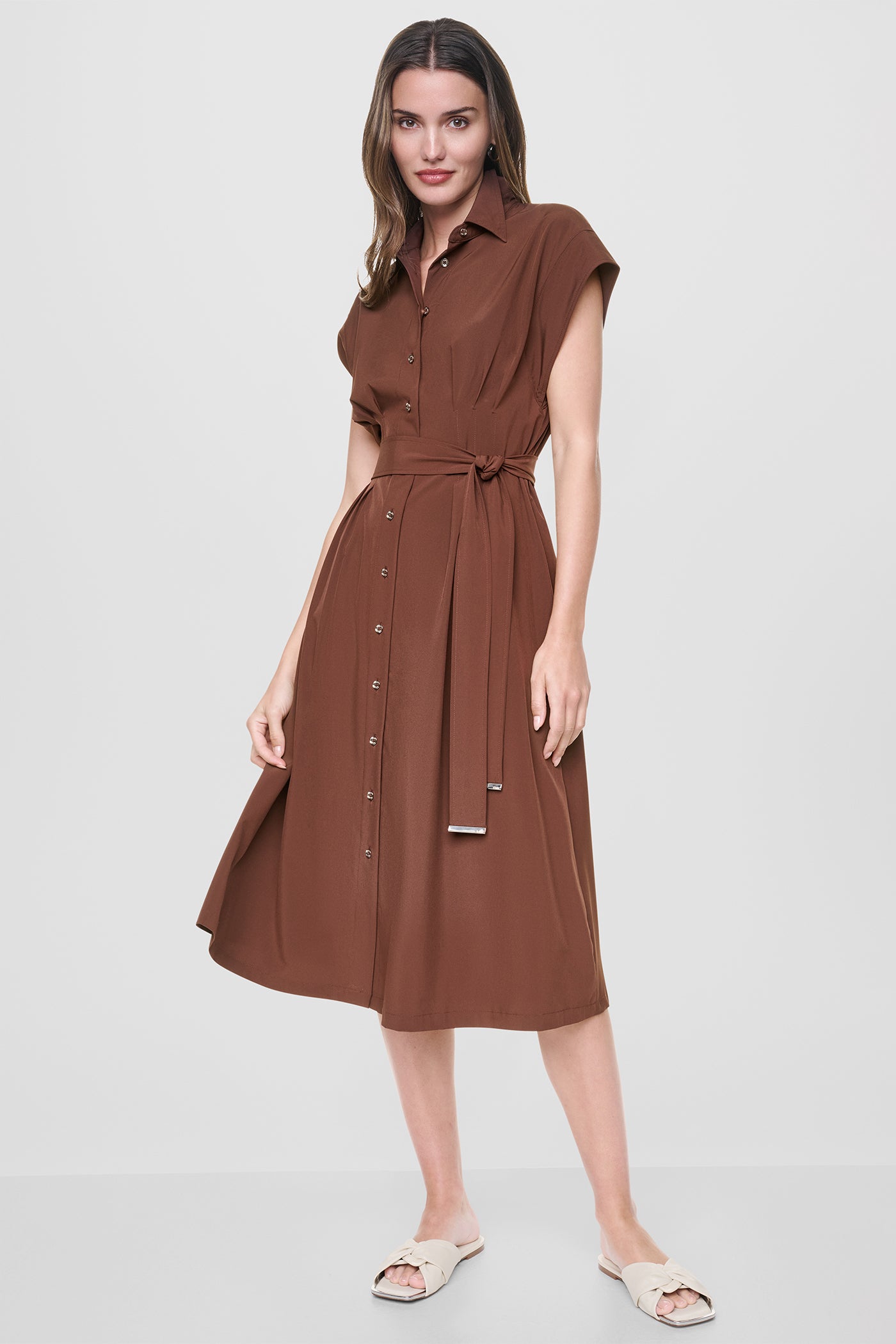 CAP SLEEVE MIDI SHIRT DRESS VIEW 4 | MIDI DRESSES CAP SLEEVE MIDI SHIRT DRESS VIEW 4 | MIDI DRESSES