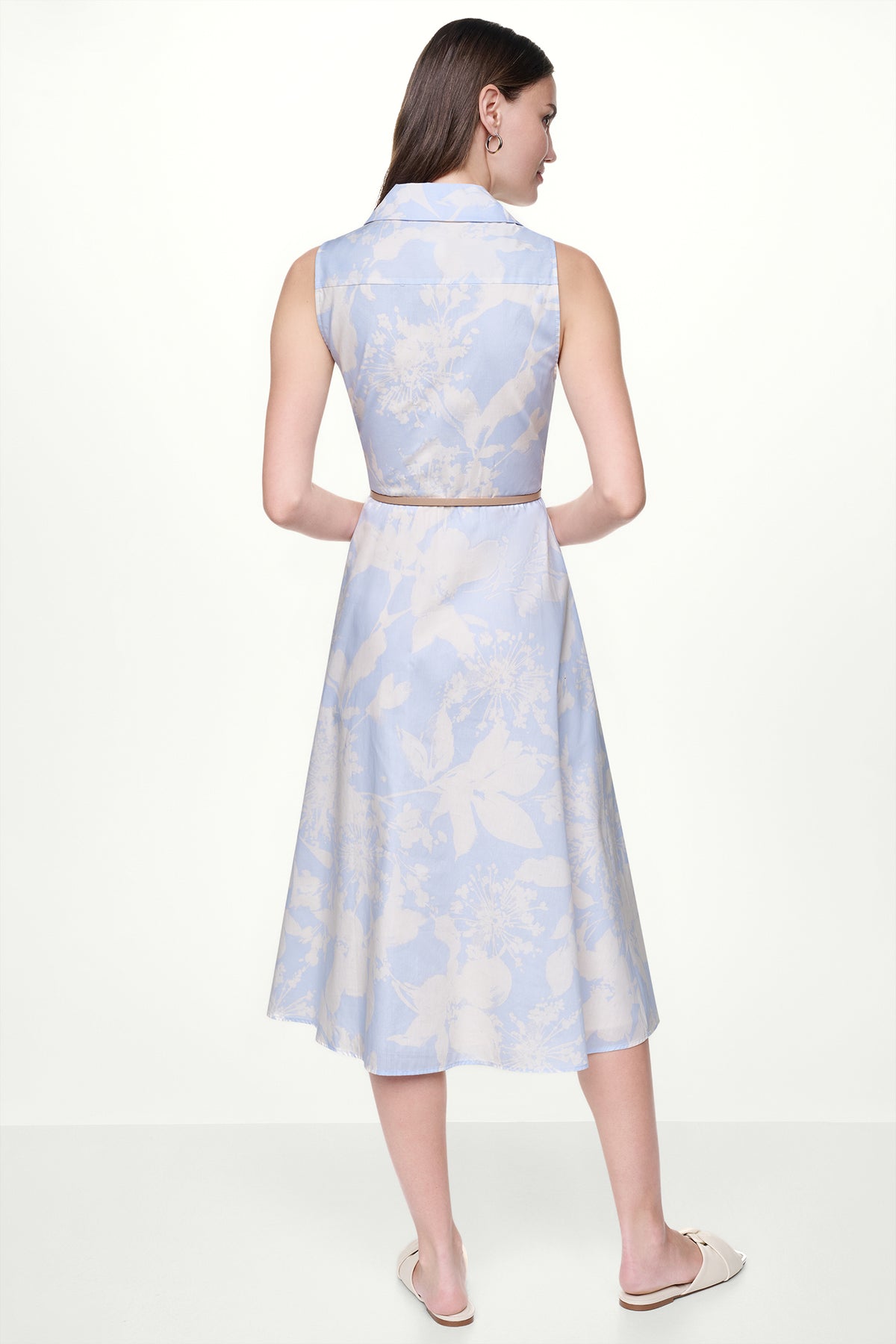 Wrap-Effect FLORAL PRINT Dress Frost Blue/White / 4