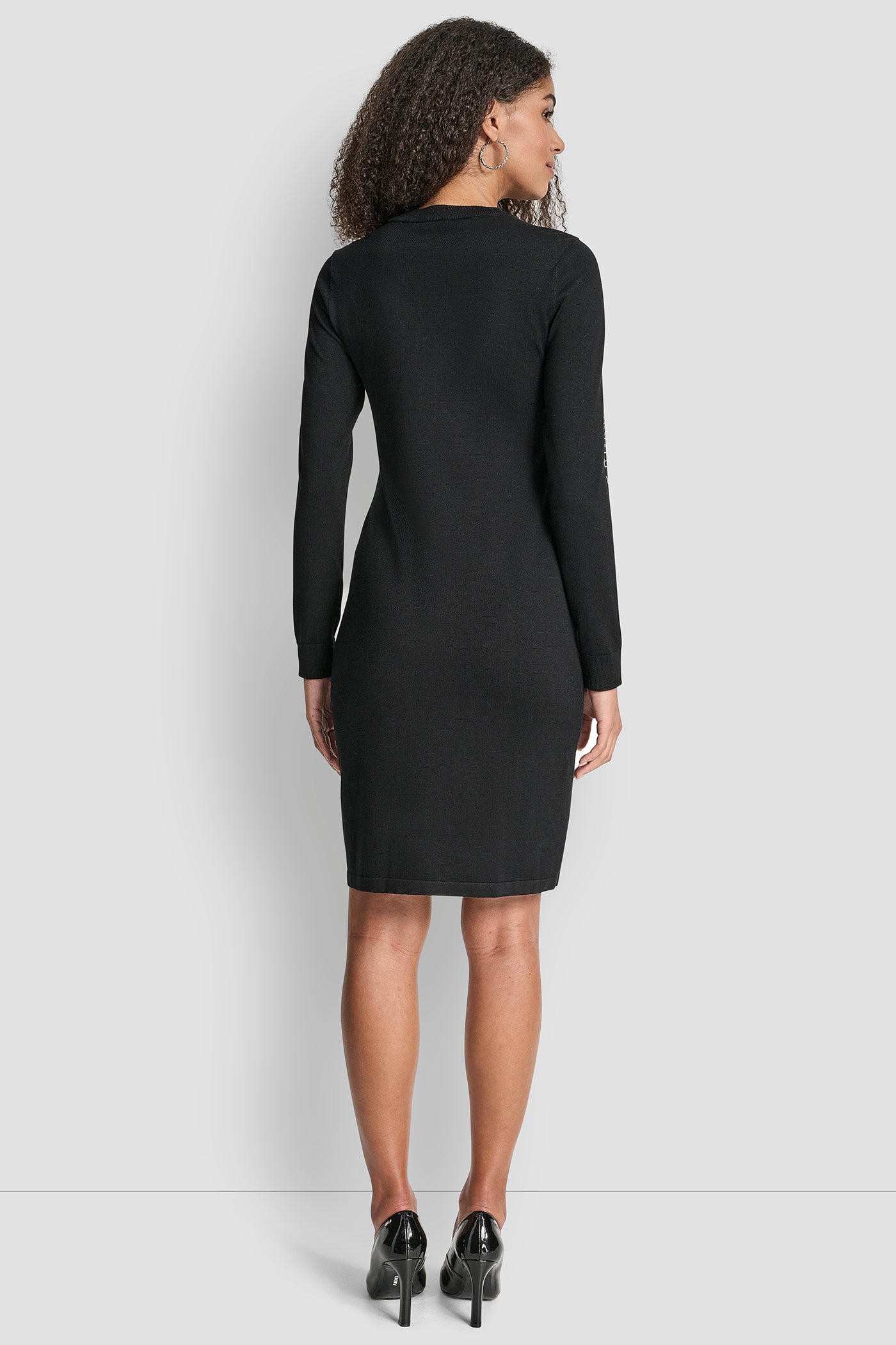 LONG SLEEVE KNIT LOGO DRESS VIEW 2 | Dresses & Jumpsuits LONG SLEEVE KNIT LOGO DRESS VIEW 2 | Dresses & Jumpsuits