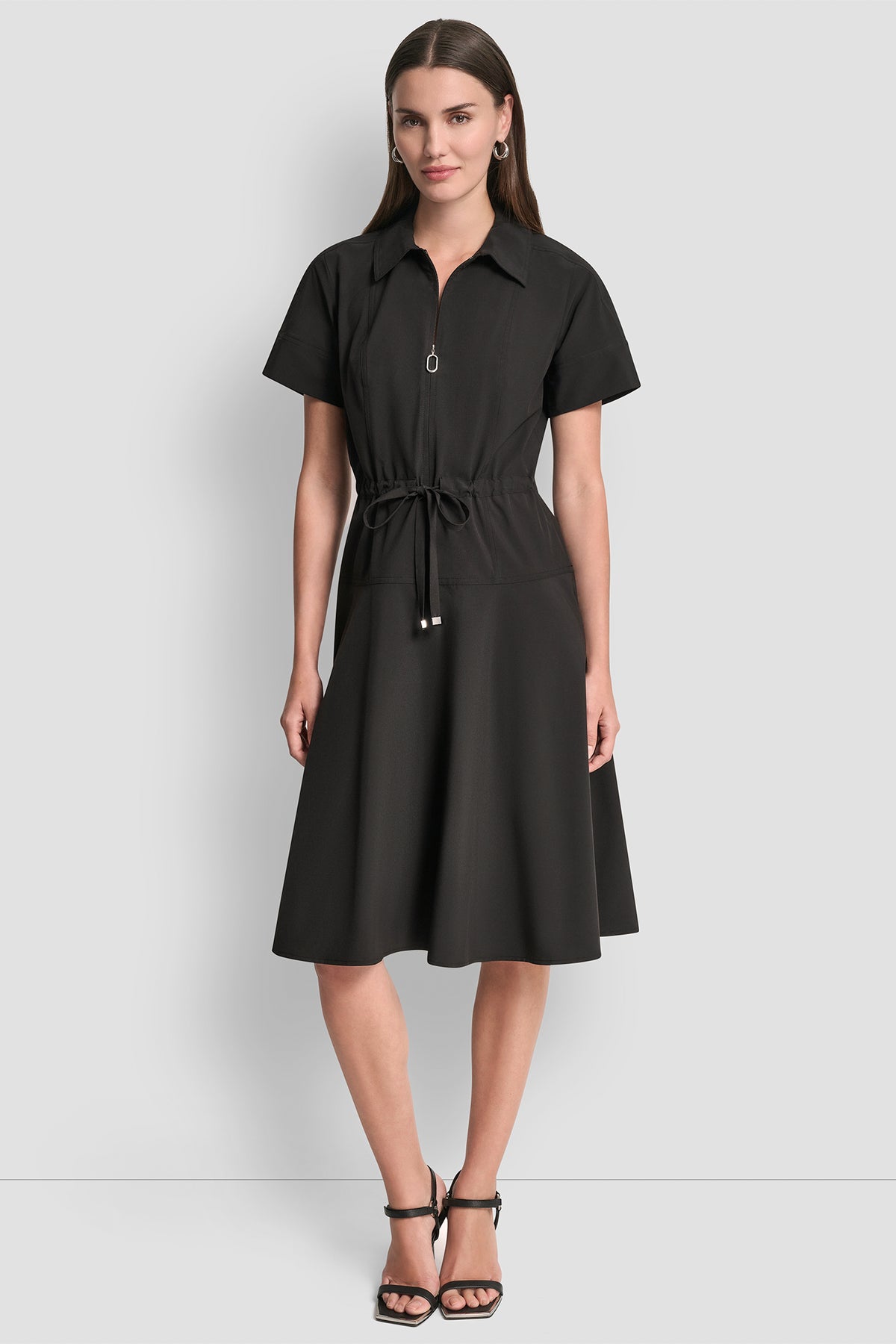 Fit & Flare Midi Shirt Dress | WorkPartyVacation