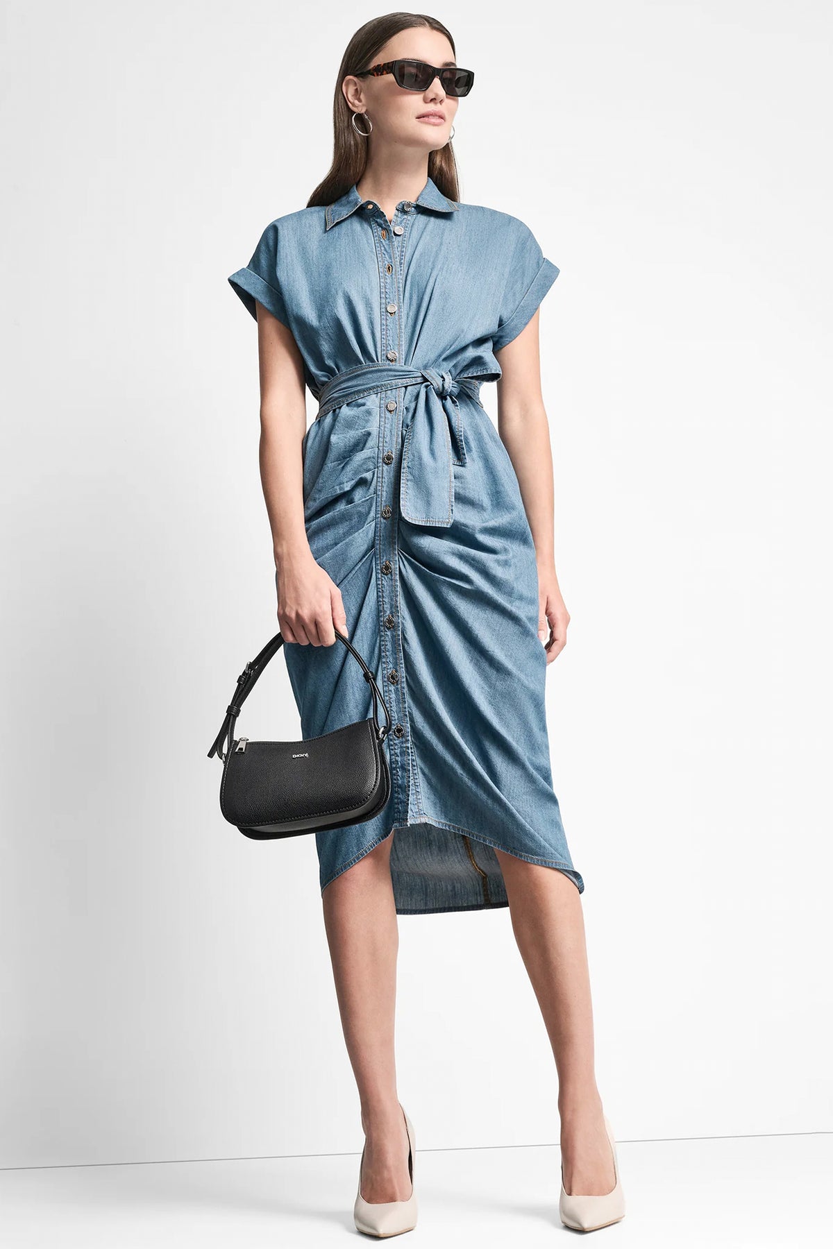 Short Sleeve Midi Shirt Dress | Shirt Dress
