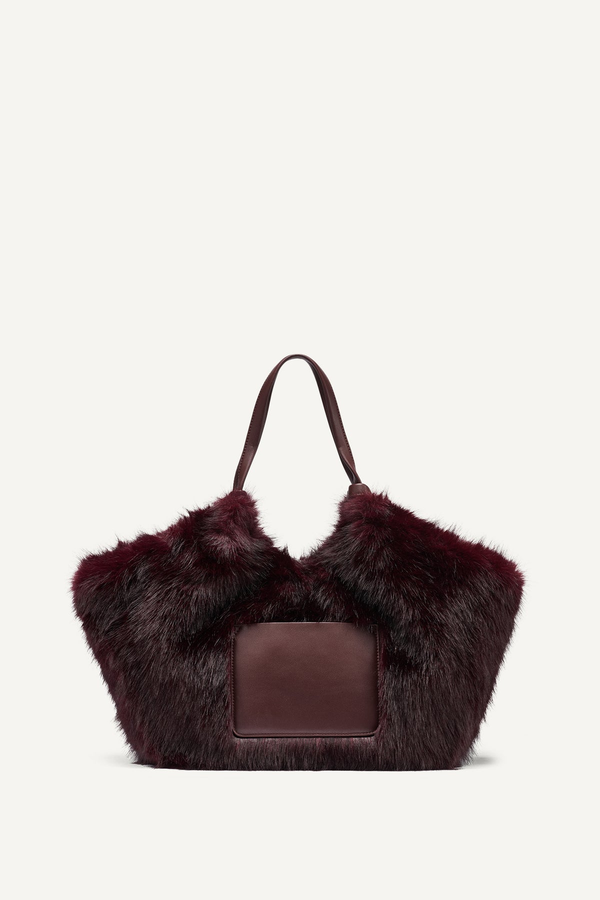PAULA MEDIUM FAUX FUR TOTE VIEW 2
