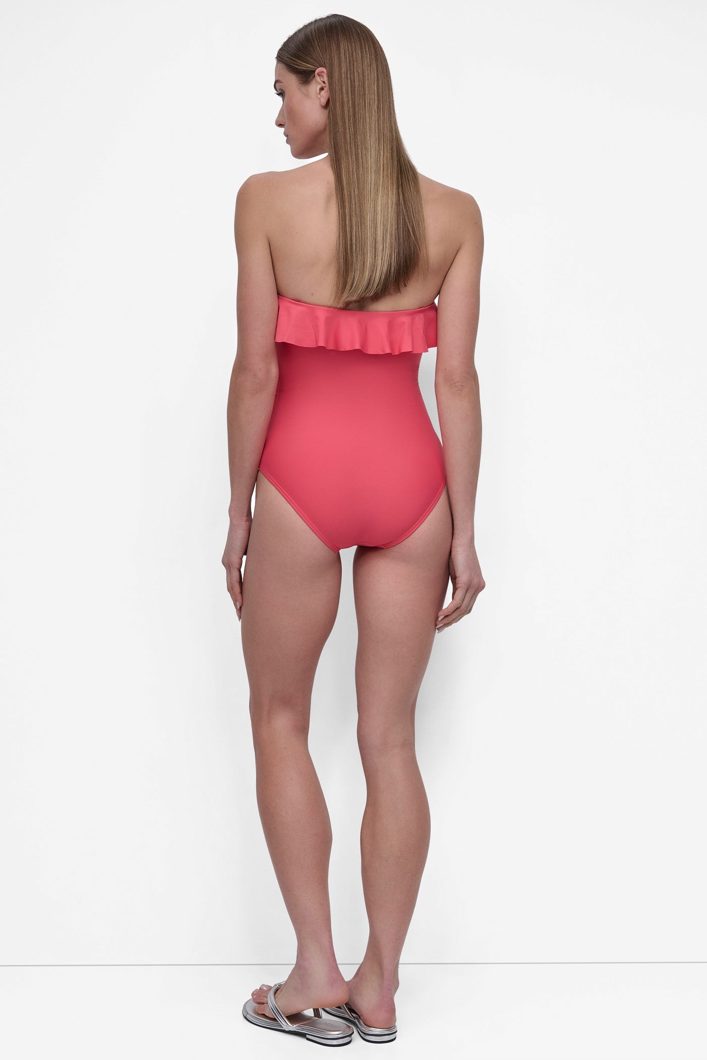 RUFFLED PINUP BANDEAU ONE PIECE VIEW 2 RUFFLED PINUP BANDEAU ONE PIECE VIEW 2