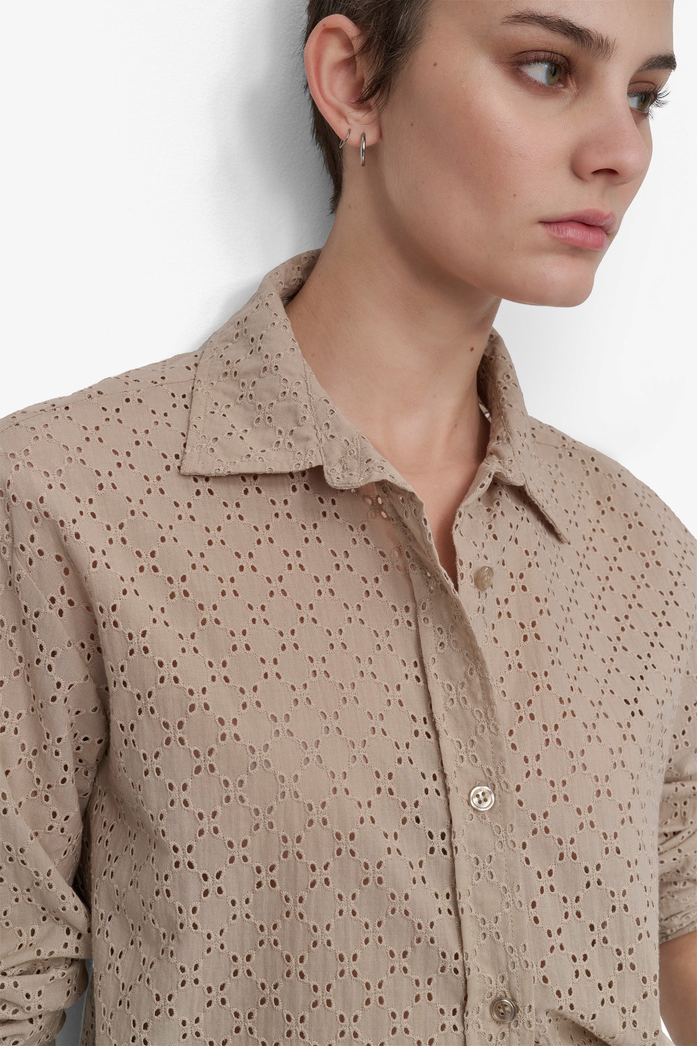 EYELET LONG SLEEVE BUTTON FRONT SHIRT VIEW 4 | SALE CLOTHING EYELET LONG SLEEVE BUTTON FRONT SHIRT VIEW 4 | SALE CLOTHING