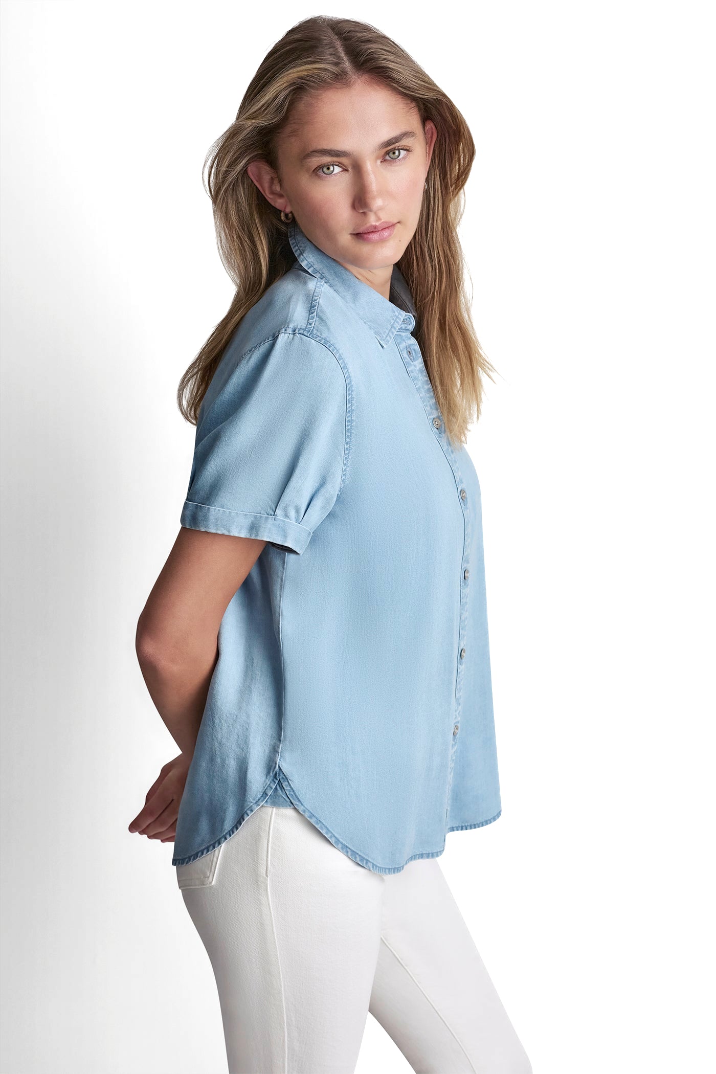 GARMENT DYE BUTTON-FRONT SHIRT VIEW 4 | Gifts Under $100 GARMENT DYE BUTTON-FRONT SHIRT VIEW 4 | Gifts Under $100