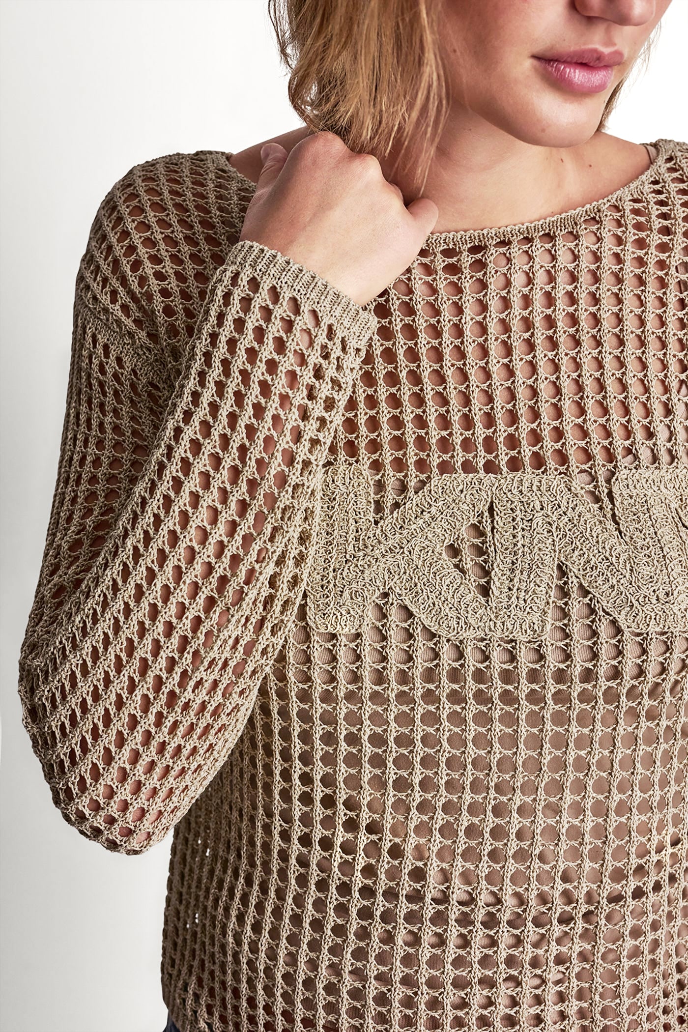 CROCHET OPEN-STITCH LOGO SWEATER VIEW 6 | Gifts Under $100 CROCHET OPEN-STITCH LOGO SWEATER VIEW 6 | Gifts Under $100