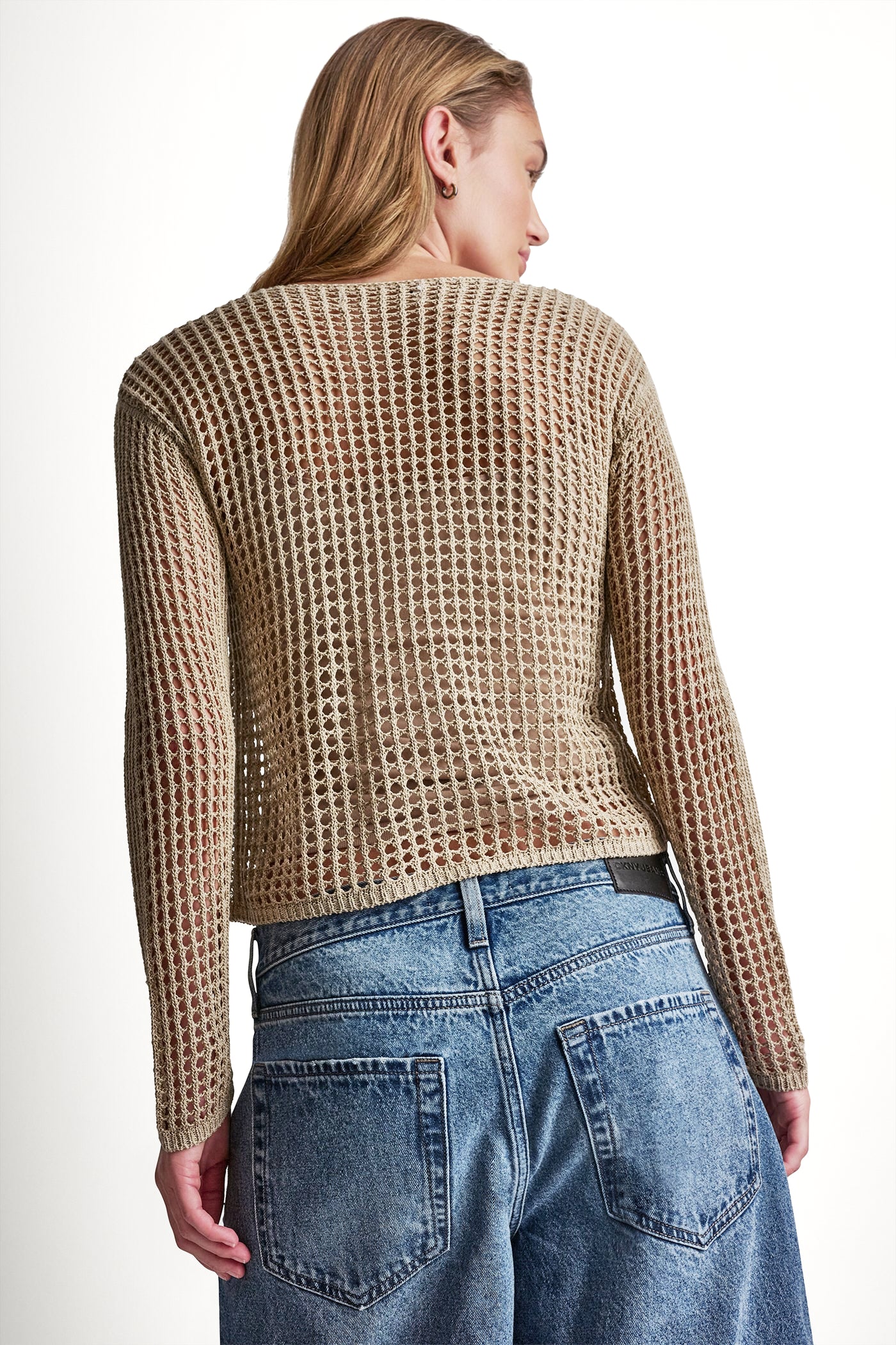 CROCHET OPEN-STITCH LOGO SWEATER VIEW 3 | Gifts Under $100 CROCHET OPEN-STITCH LOGO SWEATER VIEW 3 | Gifts Under $100