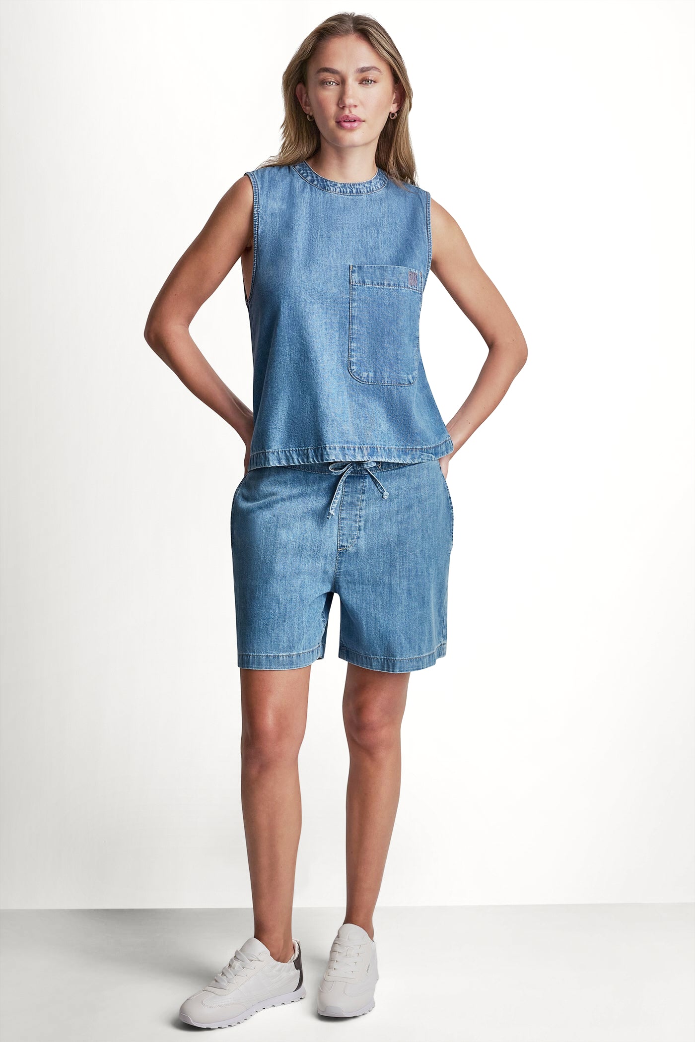 SLEEVELESS DENIM TOP VIEW 5 | Women's Clearance SLEEVELESS DENIM TOP VIEW 5 | Women's Clearance
