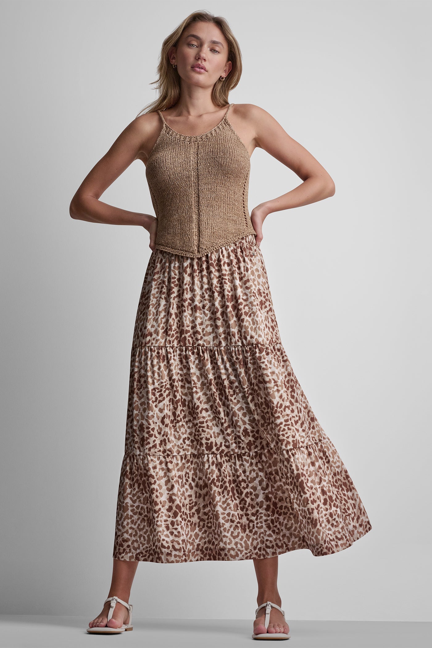 CURVED HEM RIB DETAIL CAMI View 2 | DKNY JEANS CURVED HEM RIB DETAIL CAMI View 2 | DKNY JEANS
