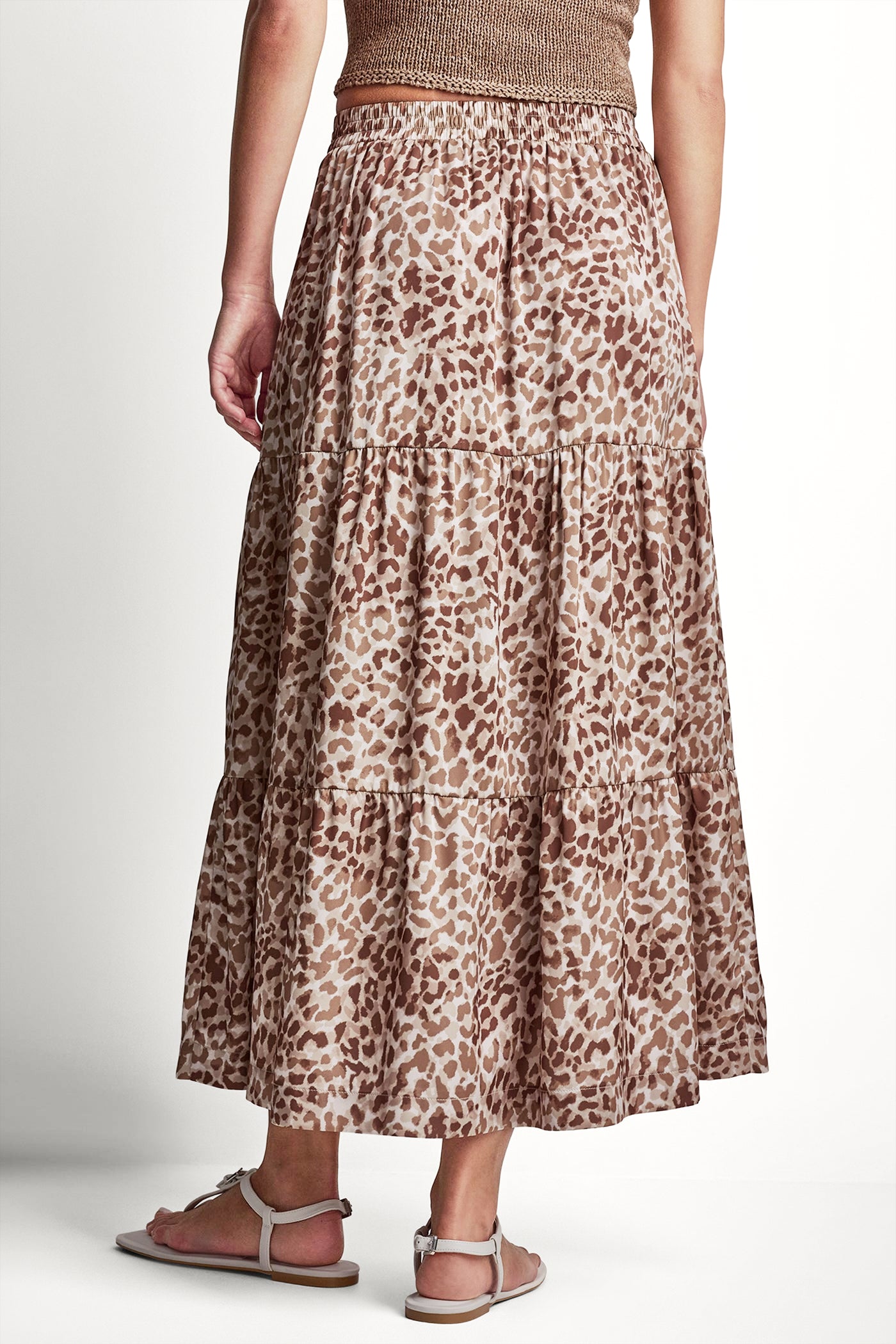 TIERED SATIN PRINTED SKIRT VIEW 3 | DKNY25 TIERED SATIN PRINTED SKIRT VIEW 3 | DKNY25