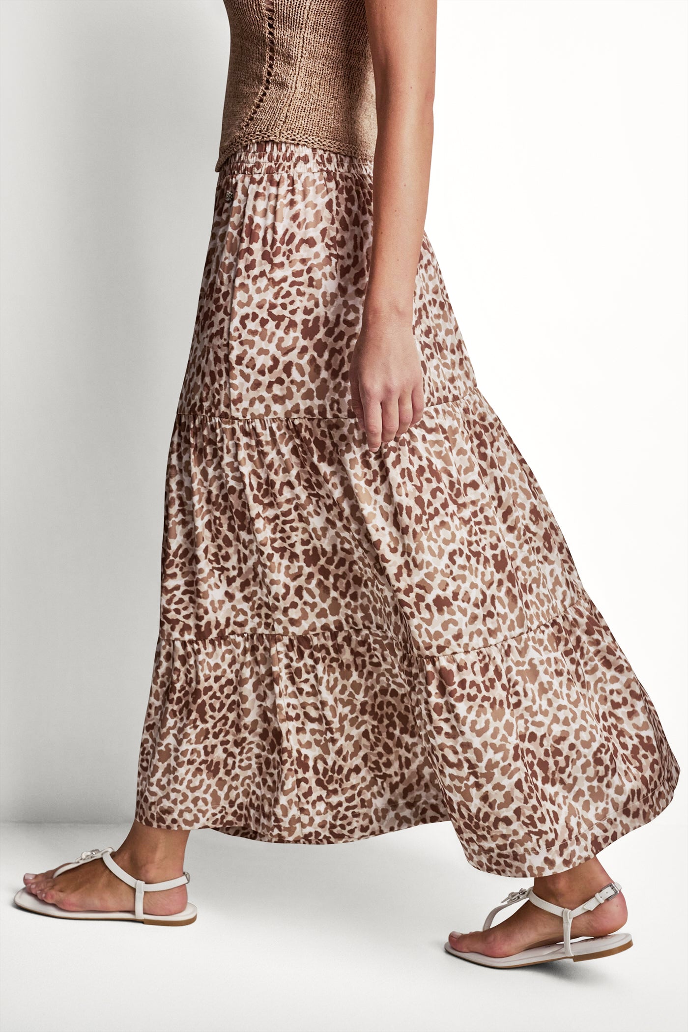 TIERED SATIN PRINTED SKIRT VIEW 4 | DKNY25 TIERED SATIN PRINTED SKIRT VIEW 4 | DKNY25