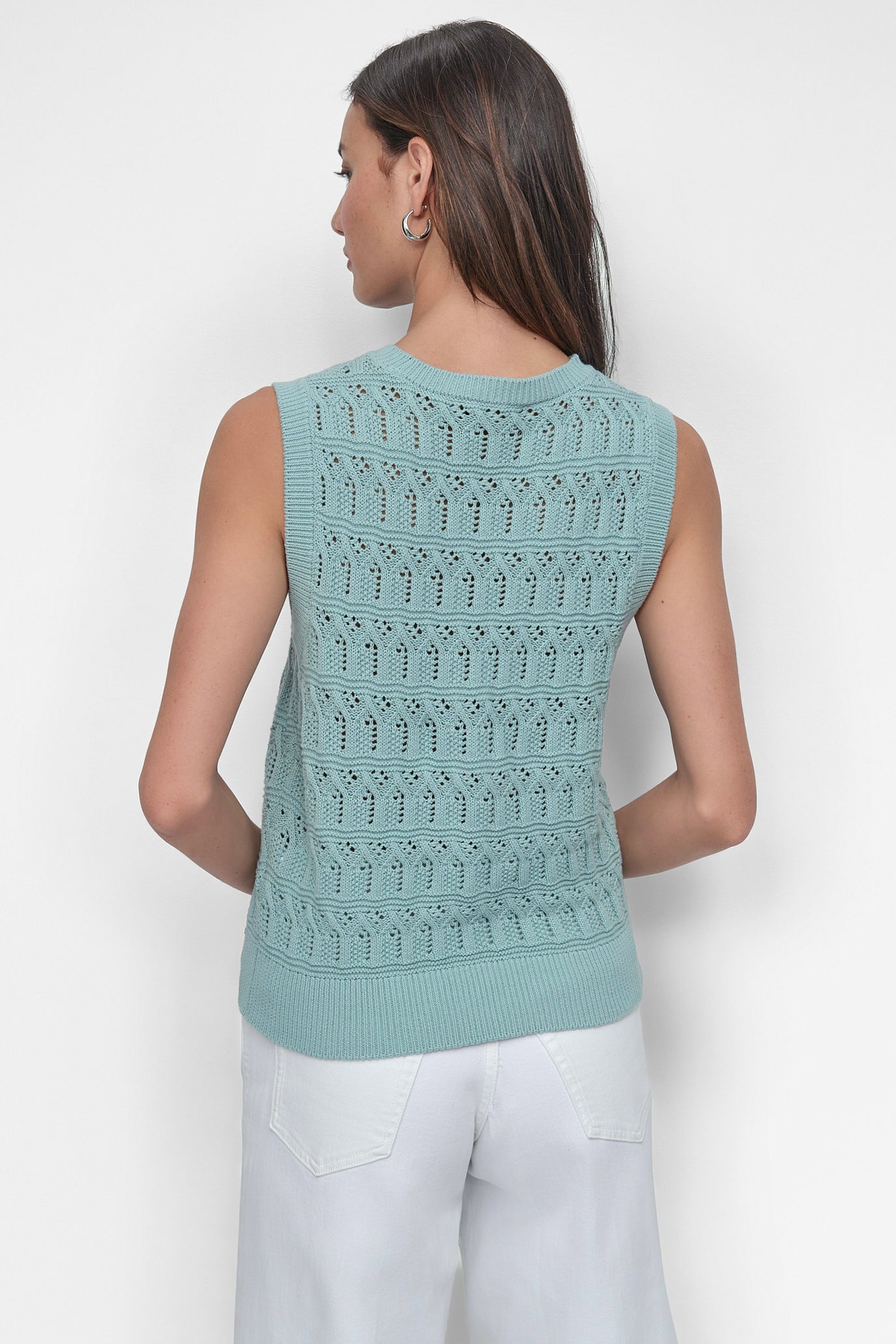 COTTON SLEEVLESS LACEY STITCH CREW NECK VIEW 2 | EXTRA 25% OFF SELECT CLOTHING AND BAGS COTTON SLEEVLESS LACEY STITCH CREW NECK VIEW 2 | EXTRA 25% OFF SELECT CLOTHING AND BAGS