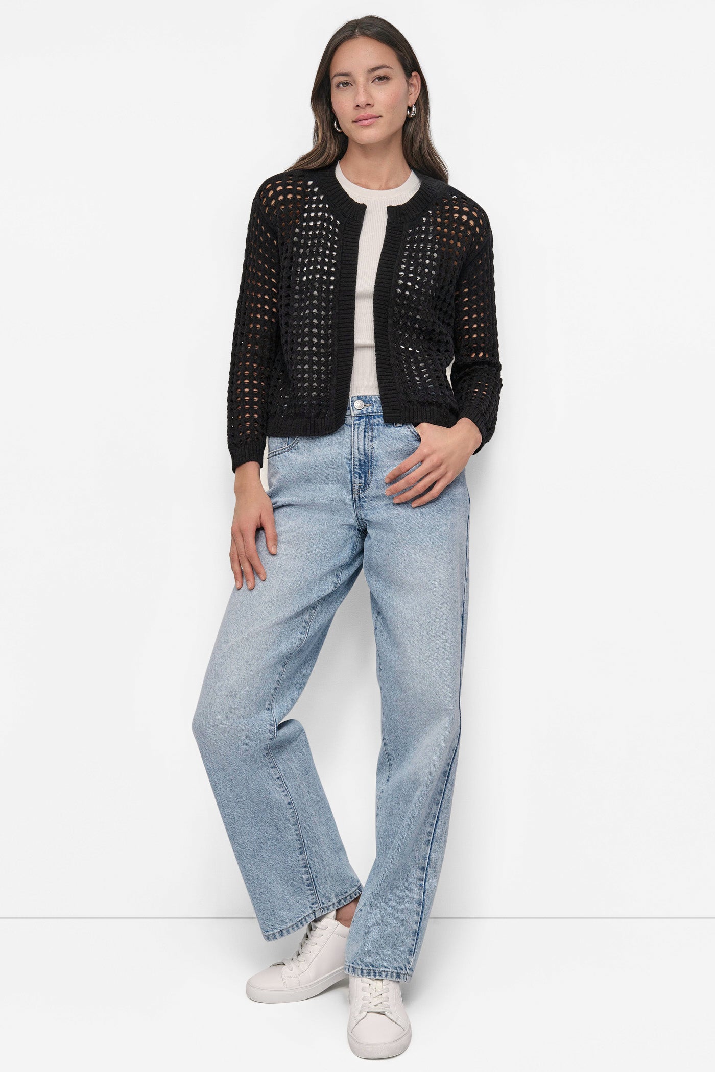 OPEN-STITCH CARDIGAN VIEW 6 | Women's Clearance OPEN-STITCH CARDIGAN VIEW 6 | Women's Clearance