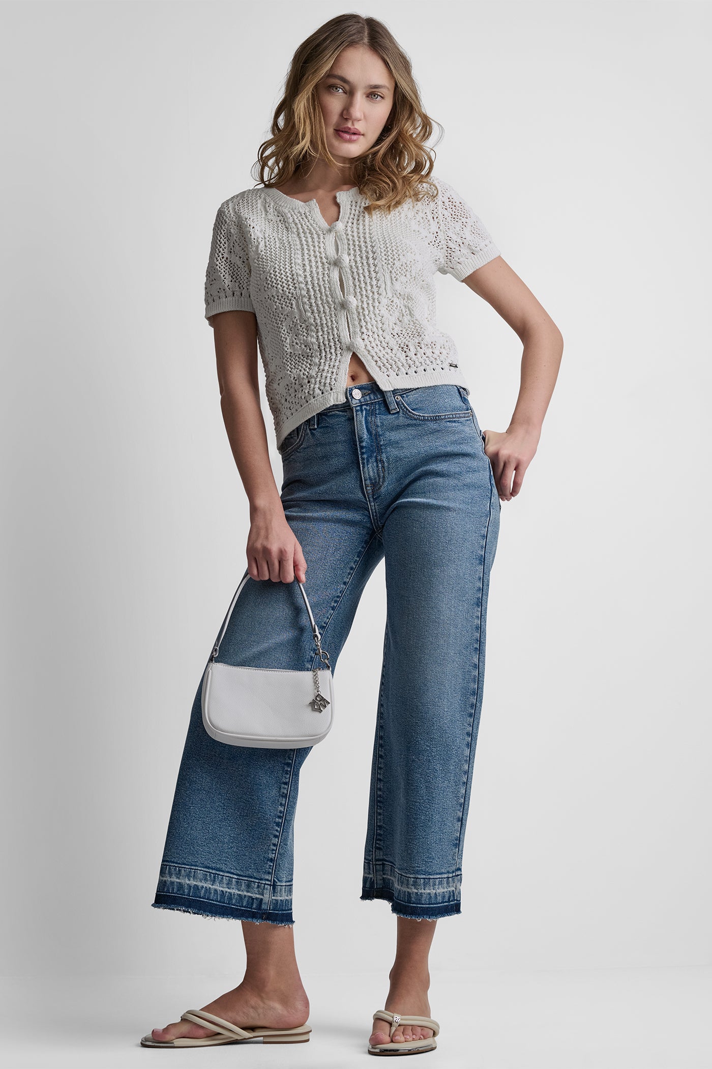 LACE STITCH BUTTON FRONT CARDIGAN VIEW 6 | The Vacation Edit LACE STITCH BUTTON FRONT CARDIGAN VIEW 6 | The Vacation Edit