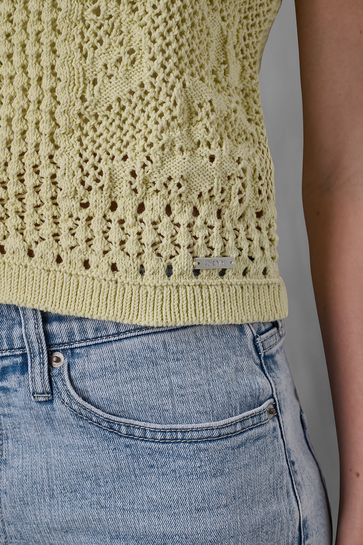 LACE STITCH BUTTON FRONT CARDIGAN VIEW 2