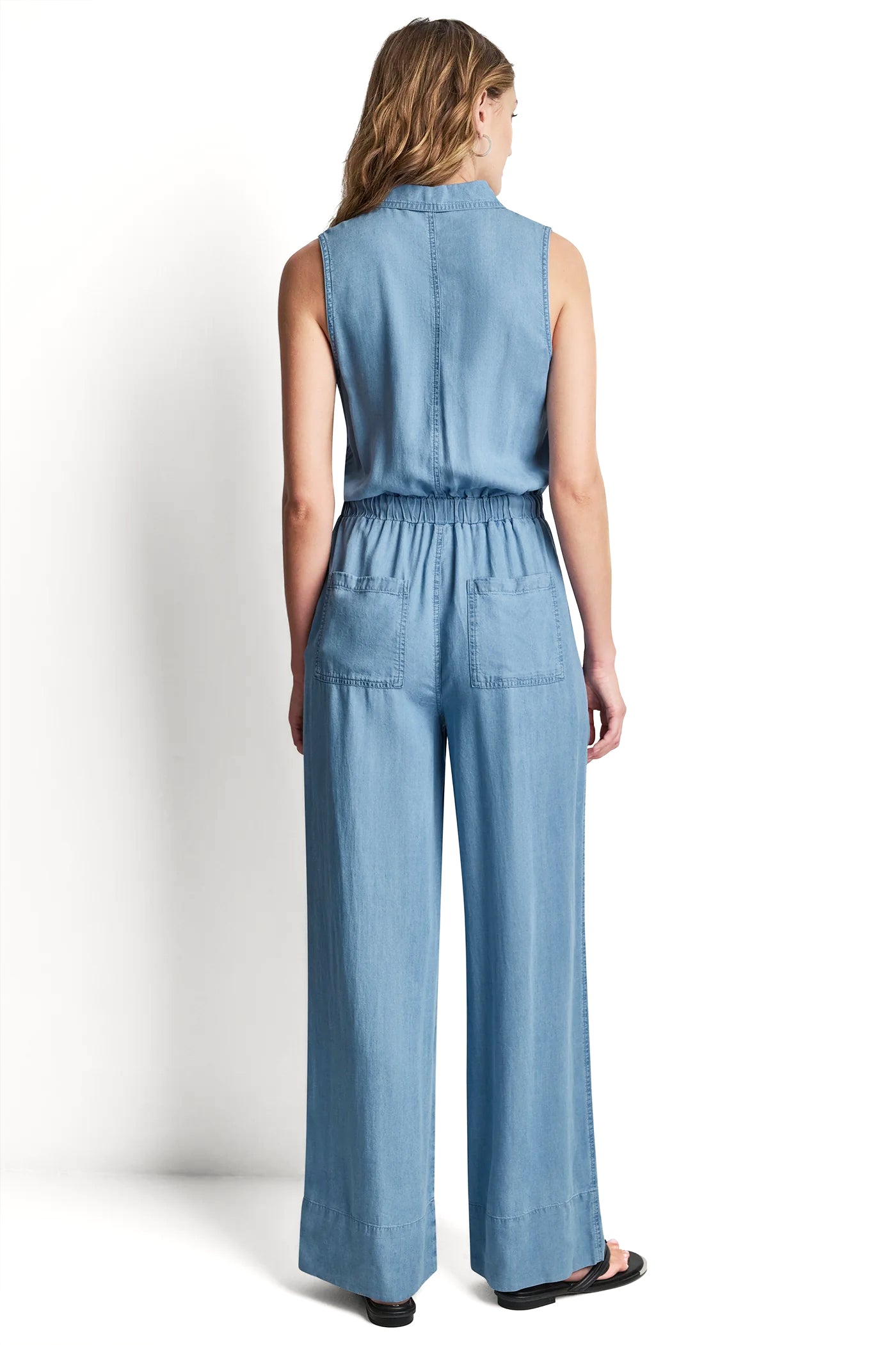 SLEEVELESS JUMPSUIT WITH COLLAR NECKLINE VIEW 3 | SALE SLEEVELESS JUMPSUIT WITH COLLAR NECKLINE VIEW 3 | SALE