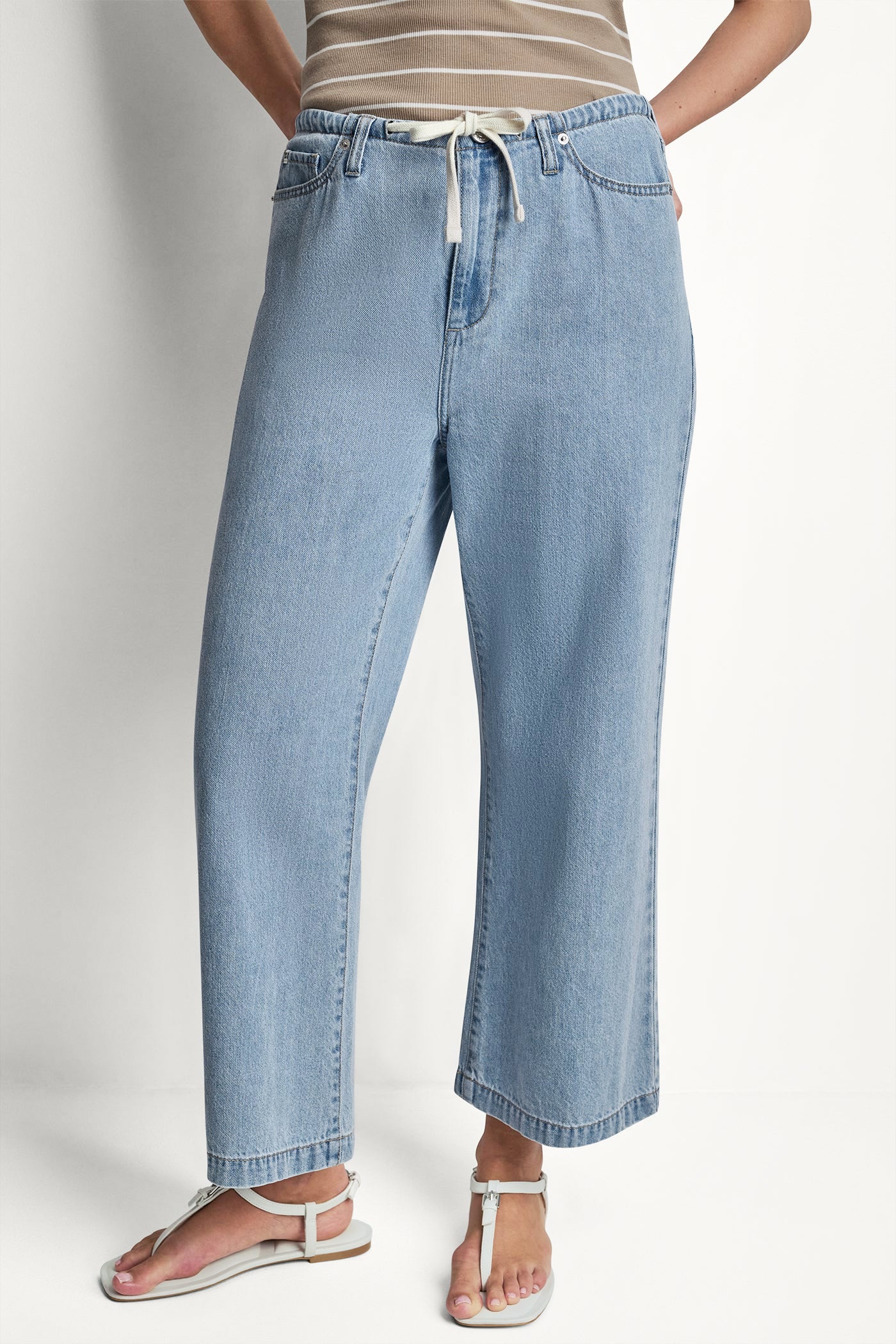 Mid Rise Drawcord Wide Leg | Wide Leg | DKNY