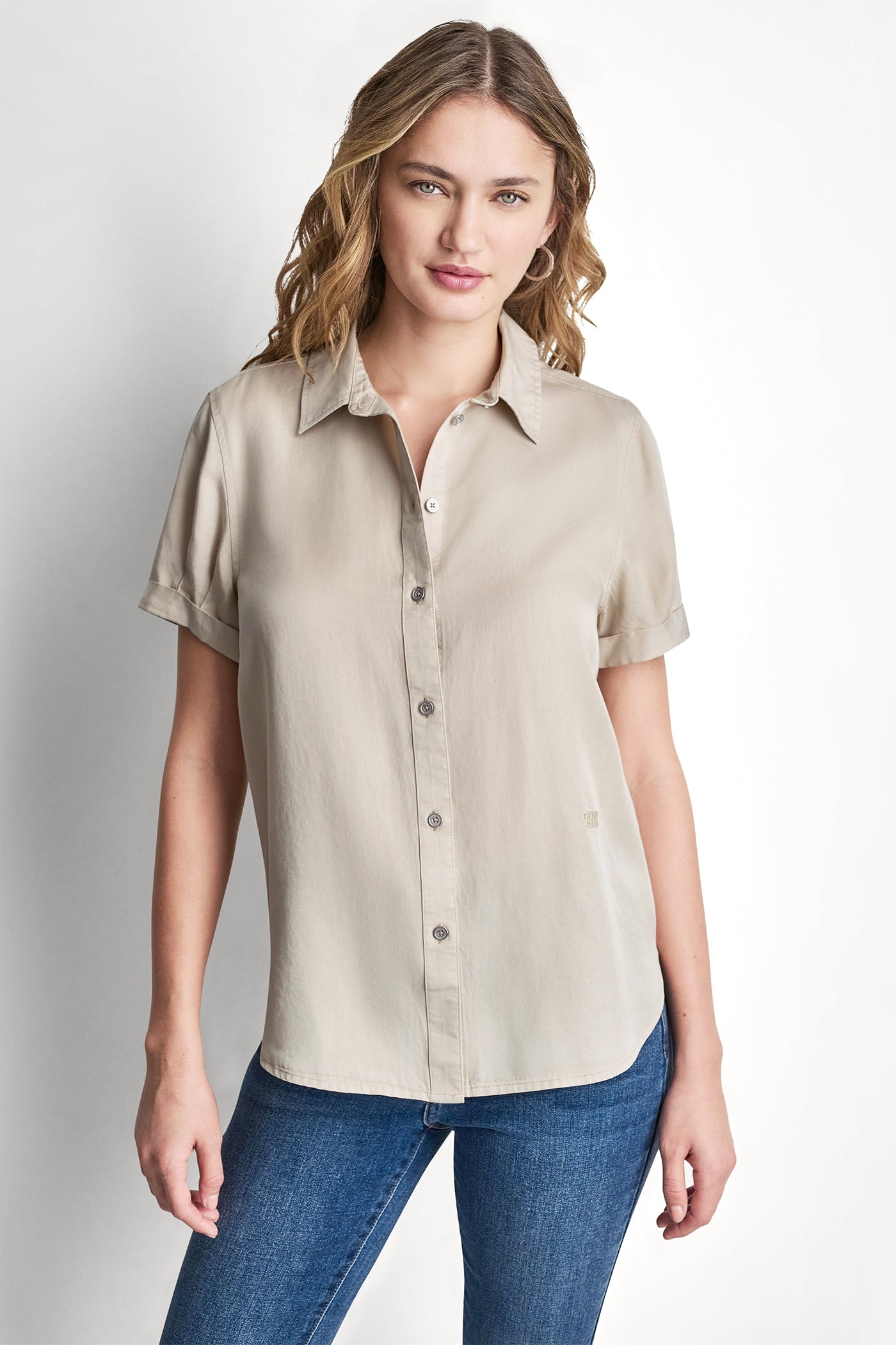 GARMENT DYE BUTTON-FRONT SHIRT View 2 | SALE GARMENT DYE BUTTON-FRONT SHIRT View 2 | SALE