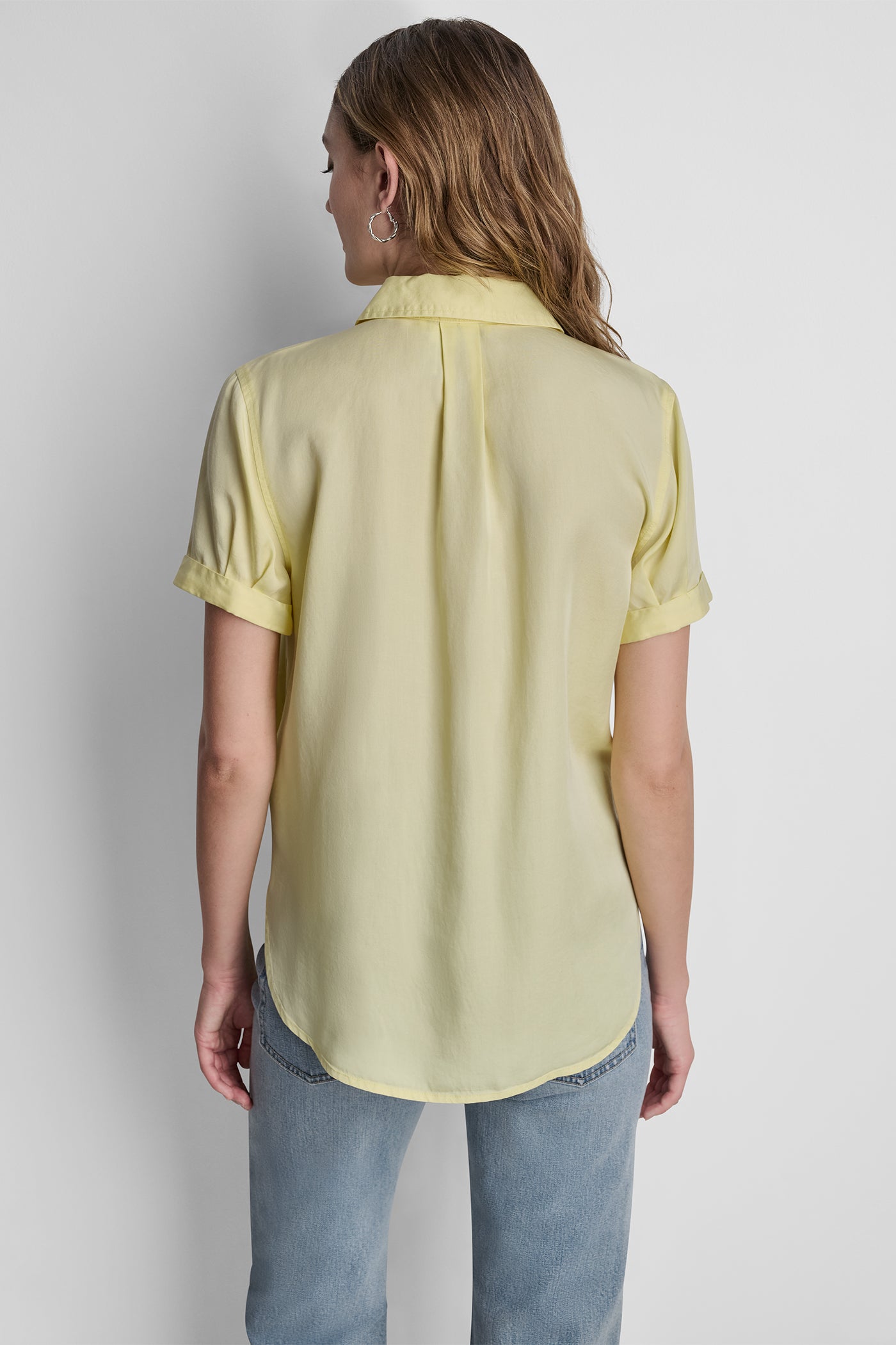 GARMENT DYE BUTTON-FRONT SHIRT VIEW 2