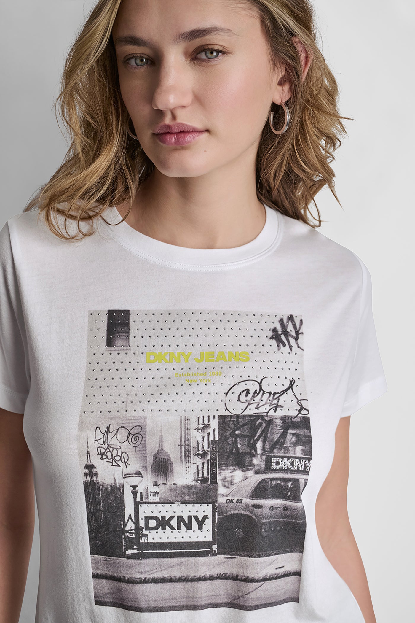 DKNY PHOTOREAL LOGO CREW NECK TEE View 1 | Gifts Under $100 DKNY PHOTOREAL LOGO CREW NECK TEE View 1 | Gifts Under $100