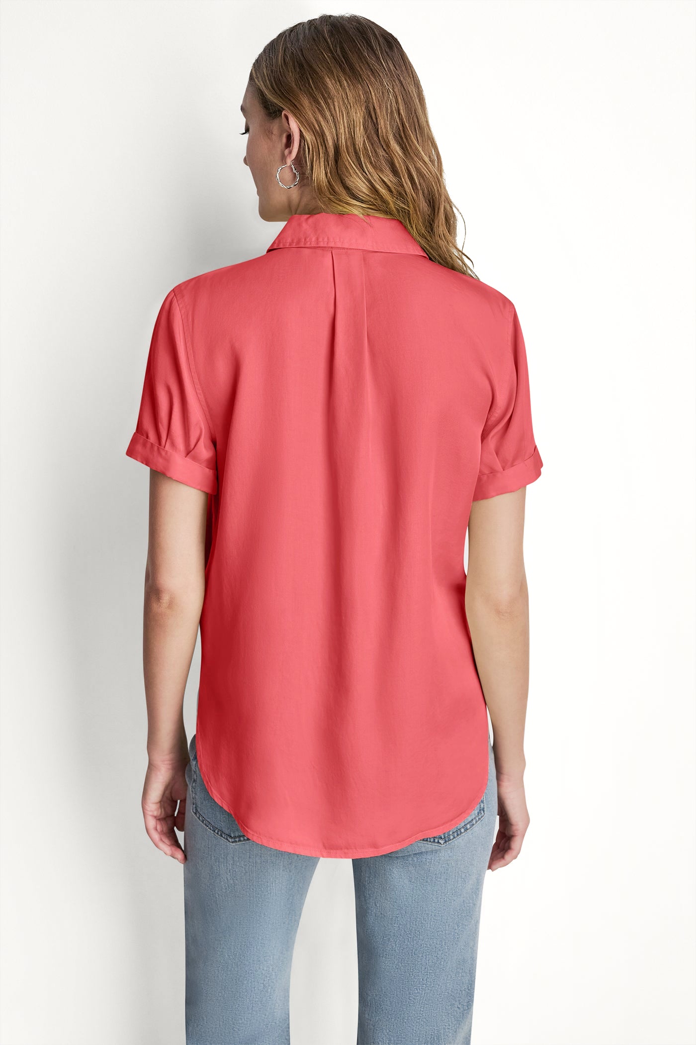 GARMENT DYE BUTTON-FRONT SHIRT VIEW 2