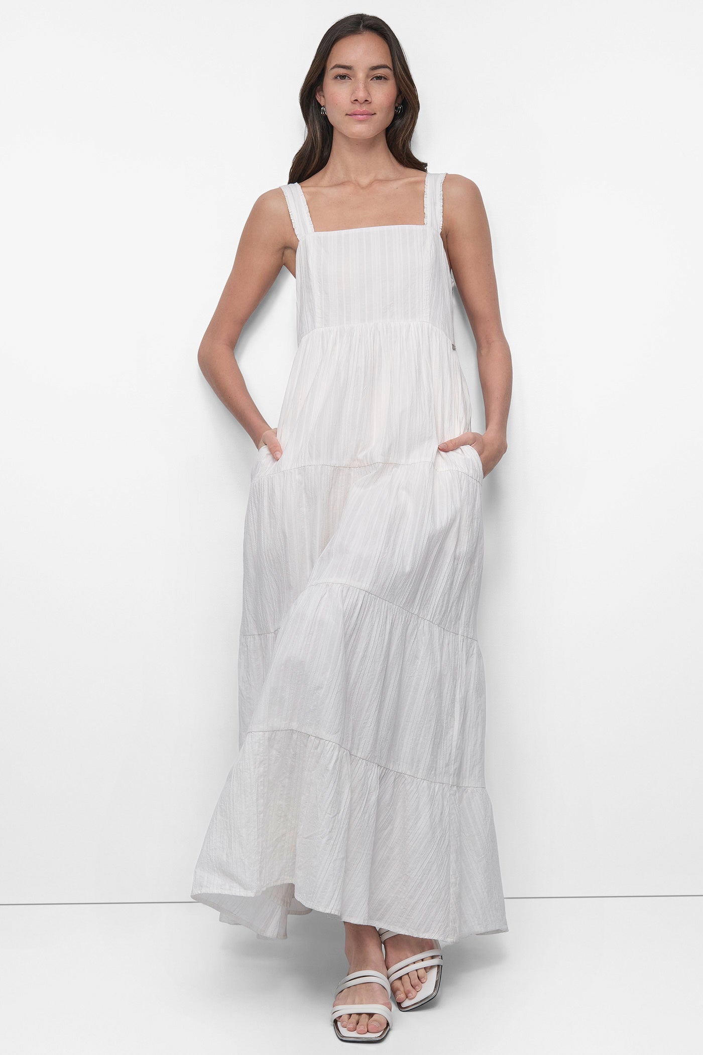 TIERED MAXI SWING DRESS VIEW 1 | DKNY25 TIERED MAXI SWING DRESS VIEW 1 | DKNY25