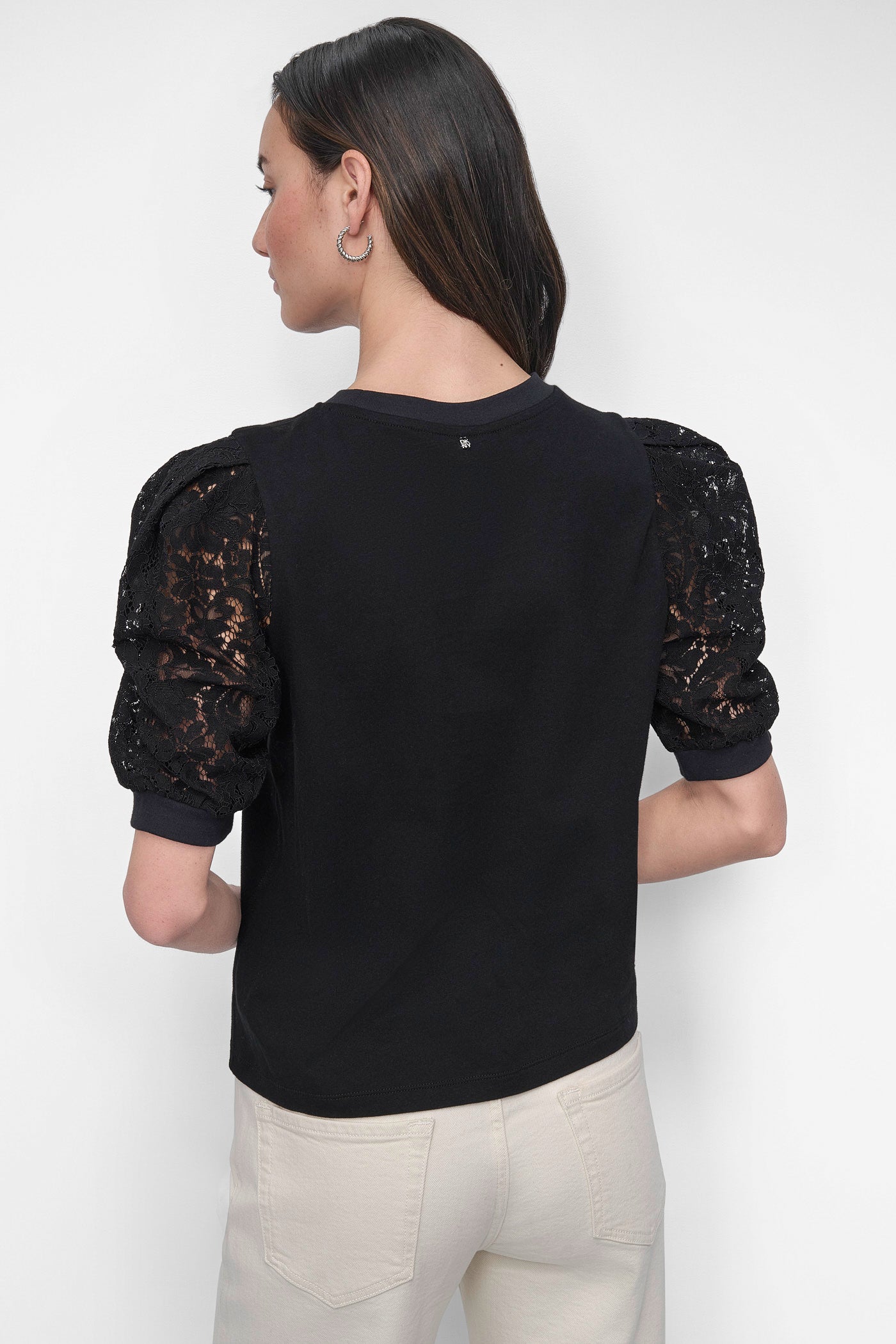 LACE-PANELED TEE VIEW 2 | DKNY25 LACE-PANELED TEE VIEW 2 | DKNY25