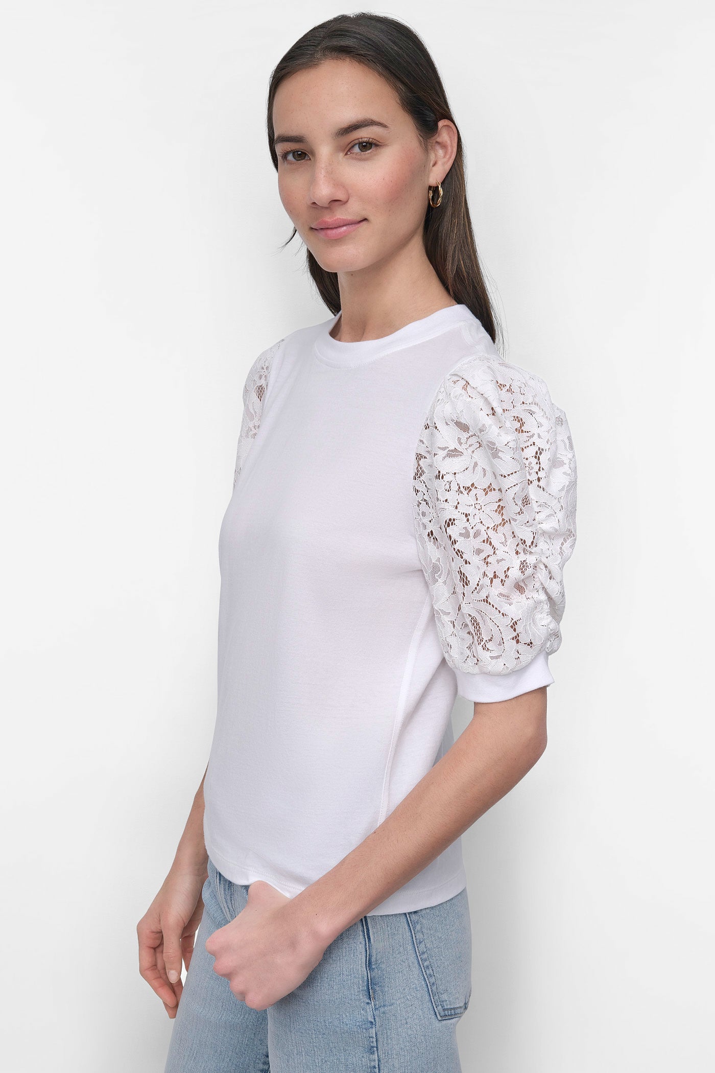 LACE-PANELED TEE VIEW 3 | SALE TOPS AND SWEATERS LACE-PANELED TEE VIEW 3 | SALE TOPS AND SWEATERS