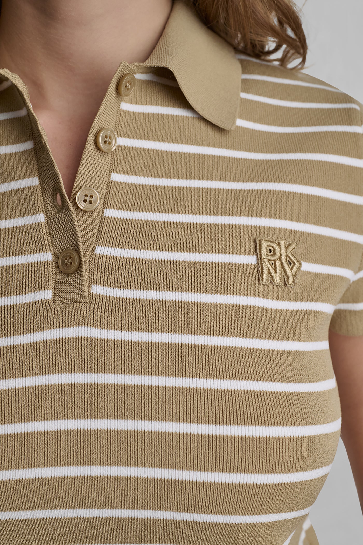 CROPPED STRIPED POLO SWEATER VIEW 6 | NEW NEUTRALS CROPPED STRIPED POLO SWEATER VIEW 6 | NEW NEUTRALS