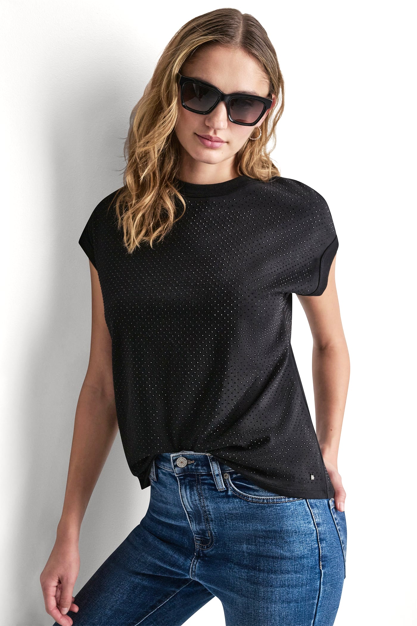 RHINESTONE EMBELLISHED TANK TOP View 1 | Women's Clearance RHINESTONE EMBELLISHED TANK TOP View 1 | Women's Clearance