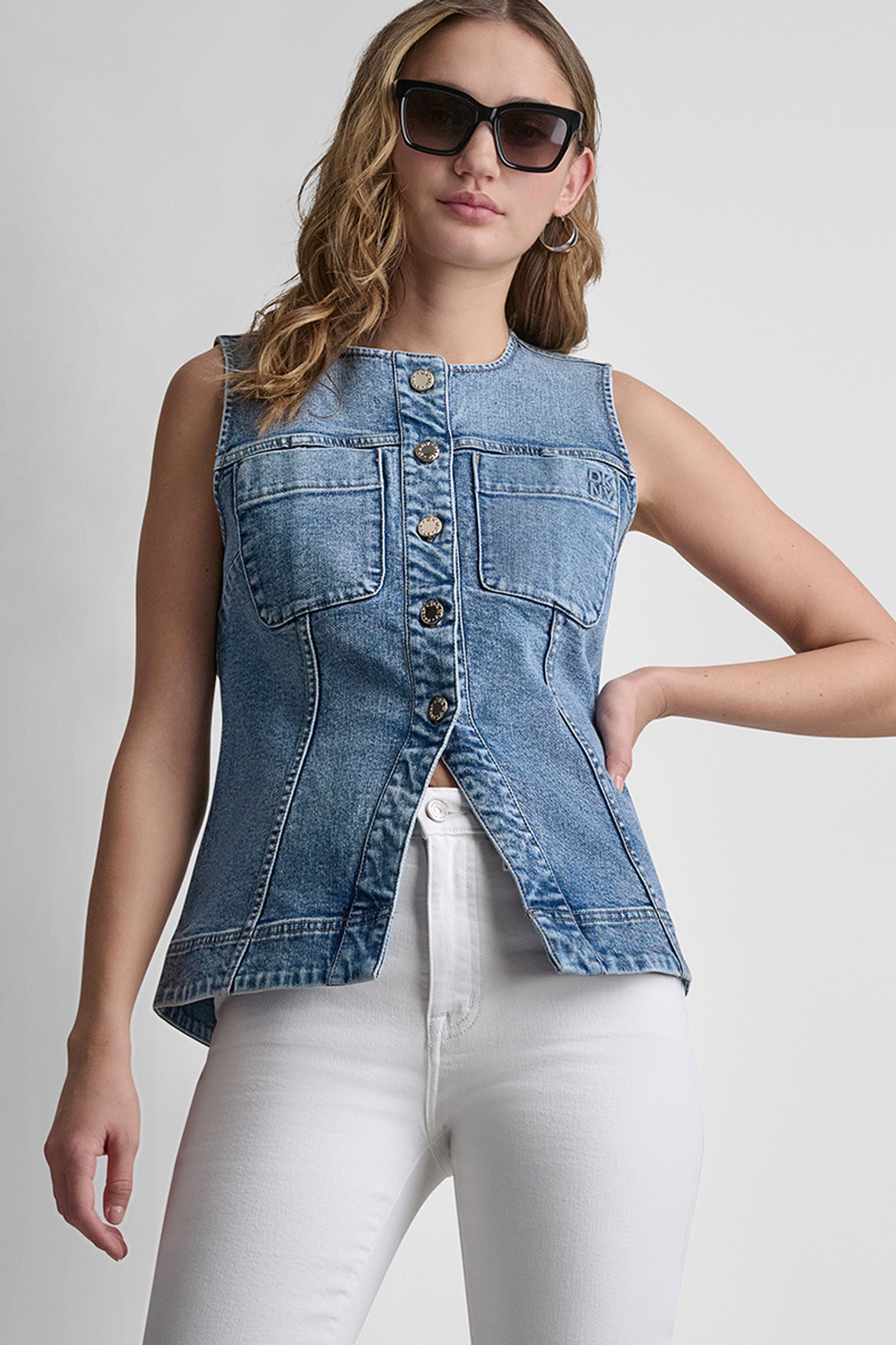 LONGLINE DENIM VEST View 2 | Gifts Under $100 LONGLINE DENIM VEST View 2 | Gifts Under $100