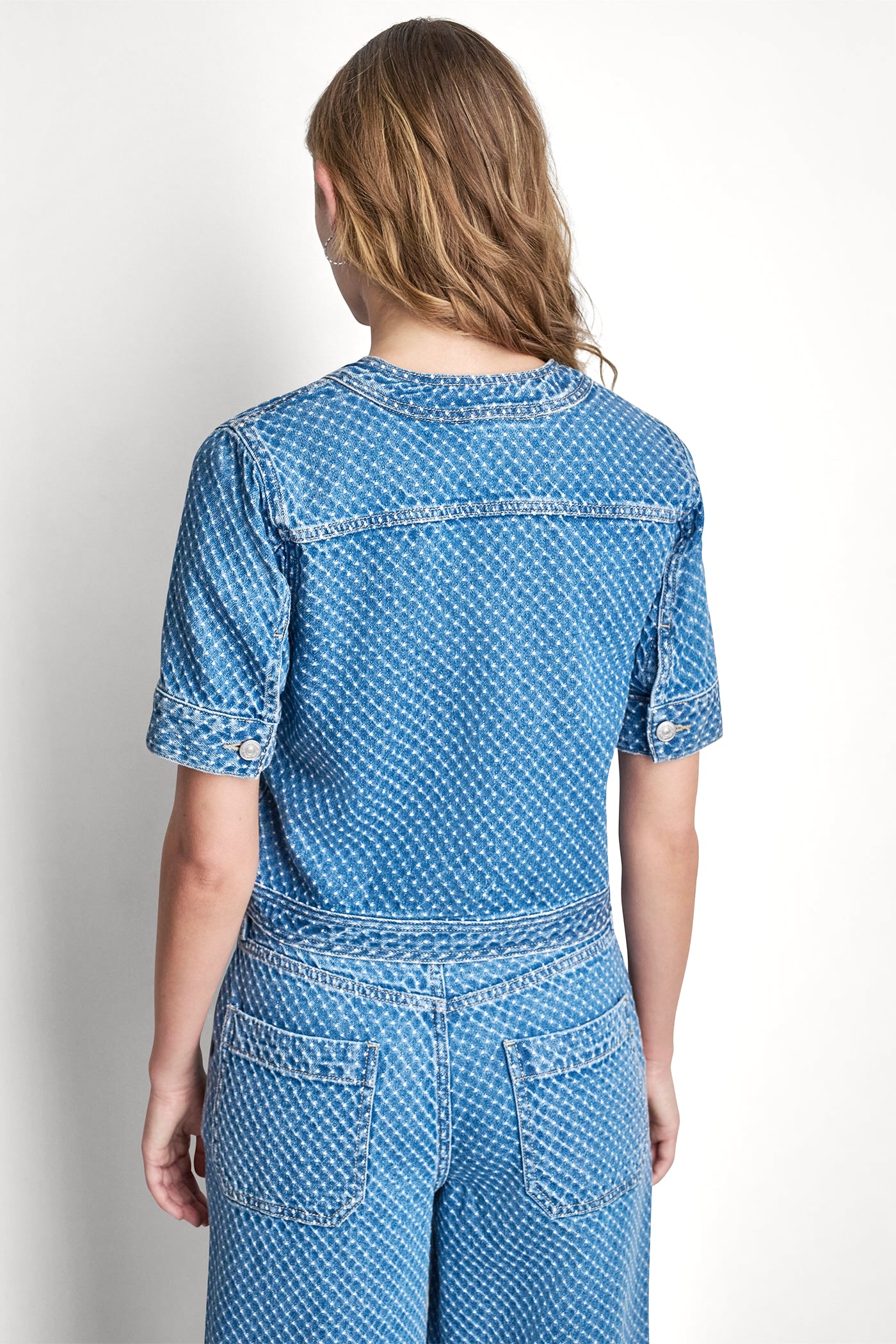 PATCH POCKET DENIM SHIRT JACKET VIEW 3 | Women's Clearance PATCH POCKET DENIM SHIRT JACKET VIEW 3 | Women's Clearance