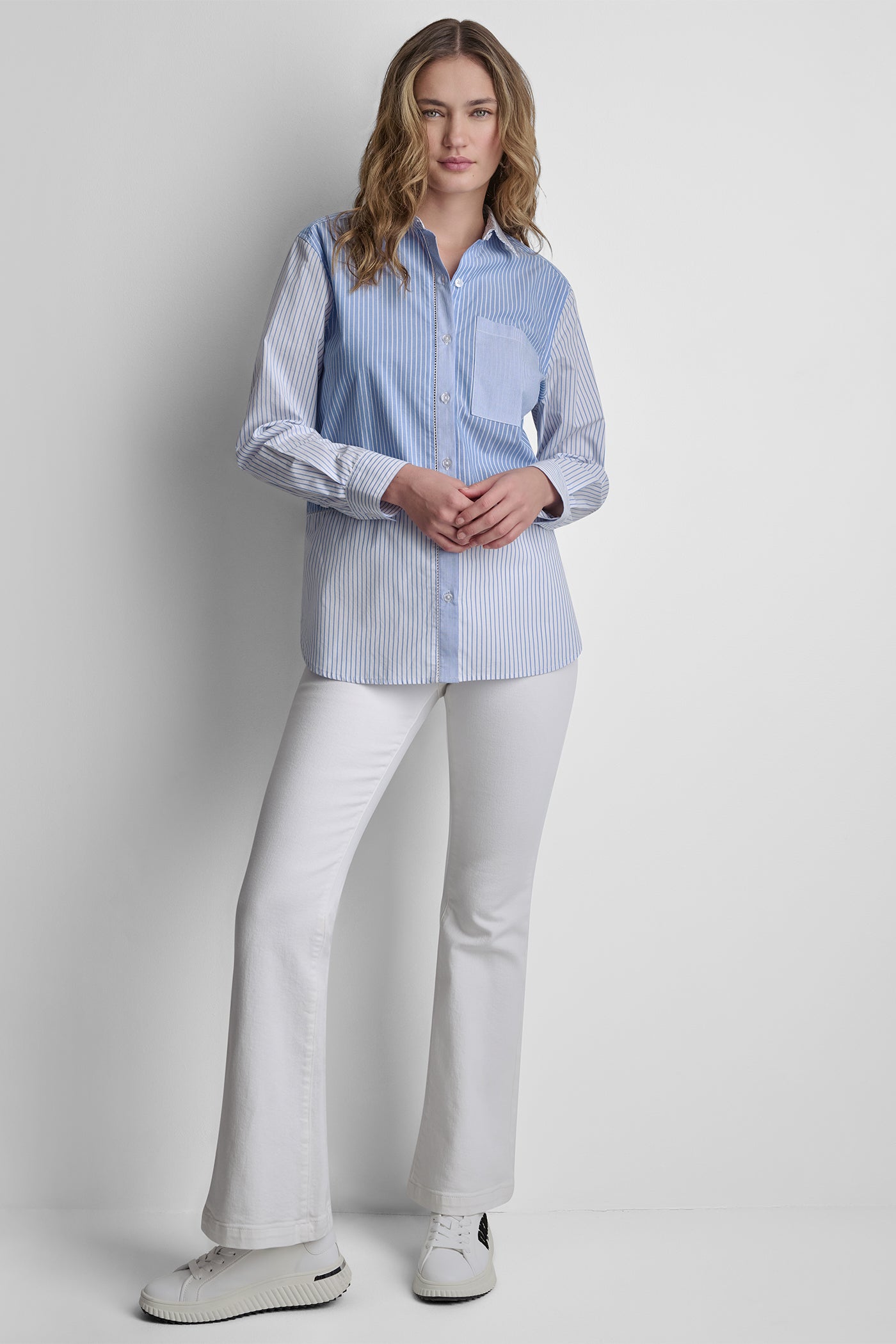 POPLIN CLASSIC FIT SHIRT WITH MIXED STRIPES View 2 | Holiday Sale POPLIN CLASSIC FIT SHIRT WITH MIXED STRIPES View 2 | Holiday Sale