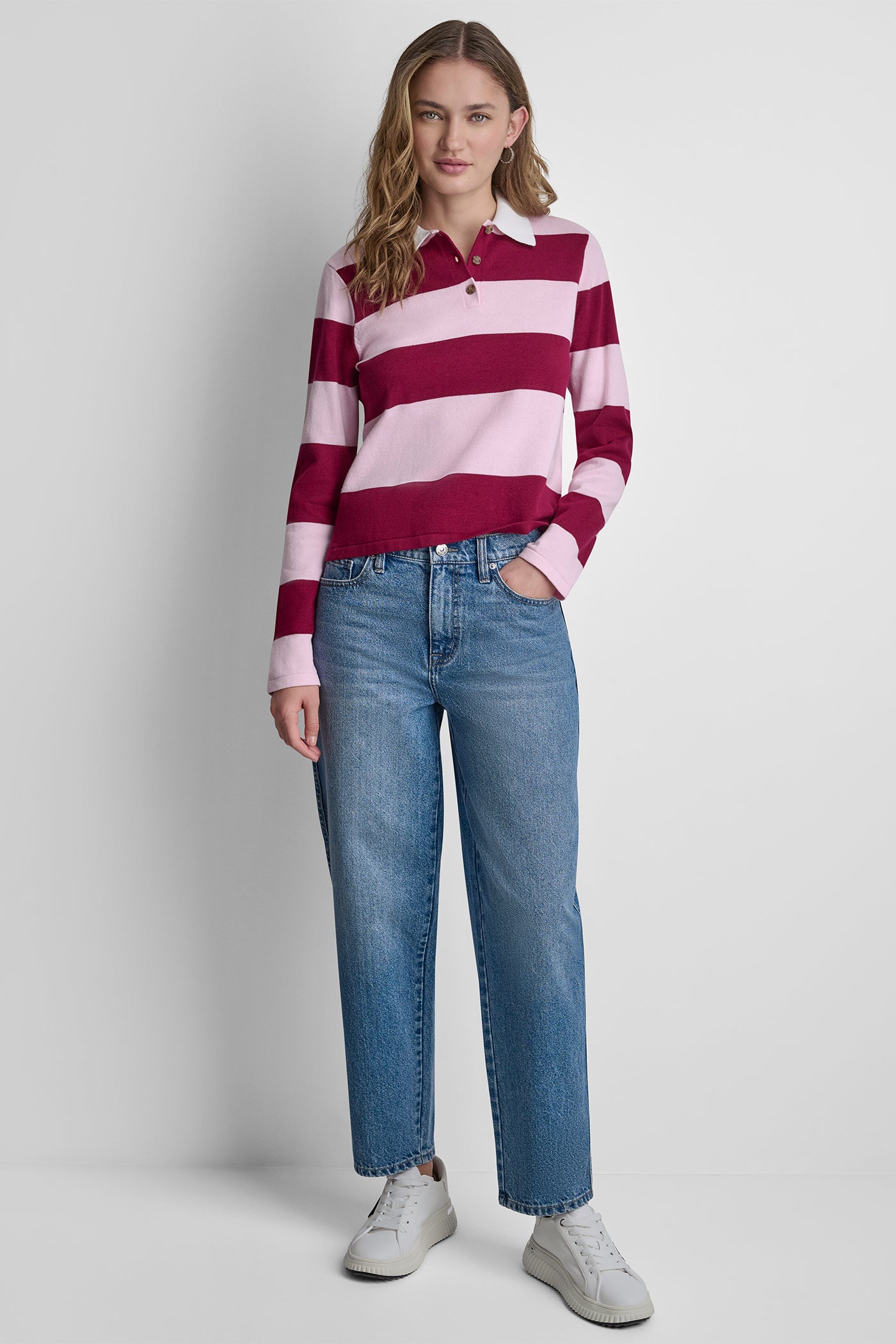 LONG SLEEVE STRIPE POLO View 2 | SALE LONG SLEEVE STRIPE POLO View 2 | SALE