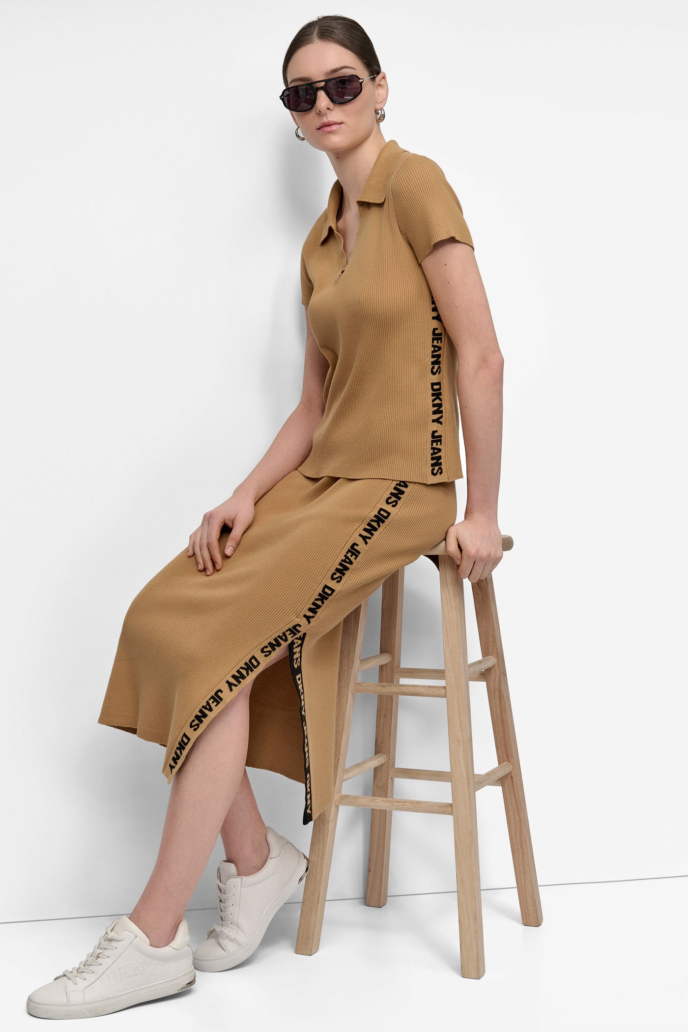 LOGO RIB-KNIT MIDI SKIRT VIEW 7 | DKNY JEANS LOGO RIB-KNIT MIDI SKIRT VIEW 7 | DKNY JEANS