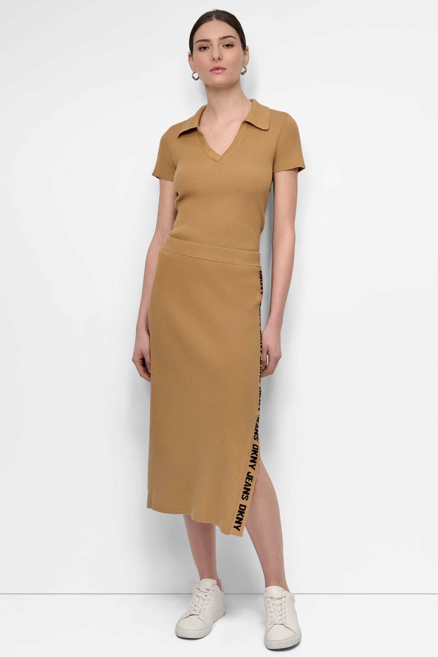 LOGO RIB-KNIT MIDI SKIRT VIEW 5 | DKNY JEANS LOGO RIB-KNIT MIDI SKIRT VIEW 5 | DKNY JEANS