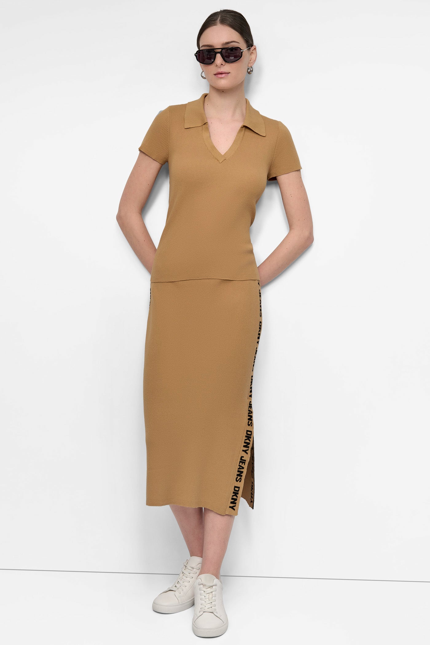 LOGO RIB-KNIT POLO VIEW 5 | DKNY25 LOGO RIB-KNIT POLO VIEW 5 | DKNY25